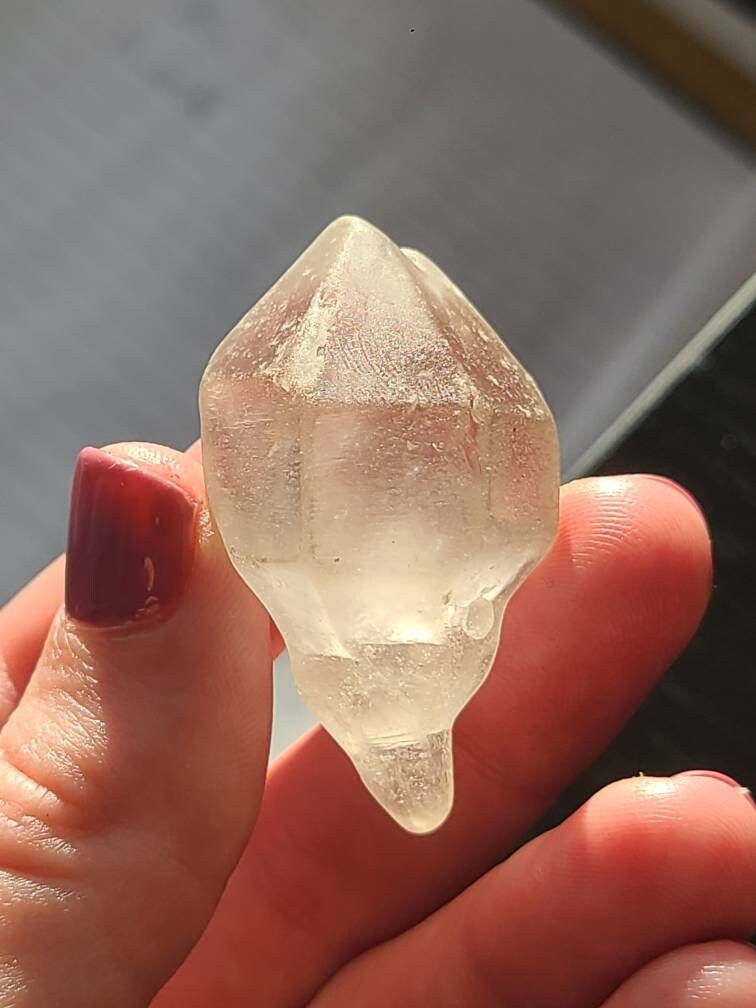 Rare Milky White DT Tibetan Quartz Scepter Crystal | River Tumbled, Terminated Collector Stone Specimen, High Altitude, Soft Texture Crystal
