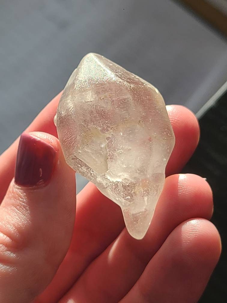 Rare Milky White DT Tibetan Quartz Scepter Crystal | River Tumbled, Terminated Collector Stone Specimen, High Altitude, Soft Texture Crystal