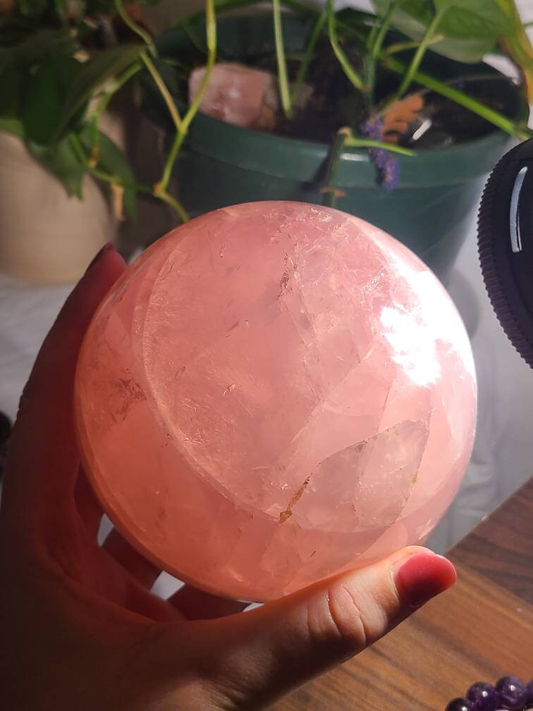 XL High Grade Star Rose Quartz Sphere