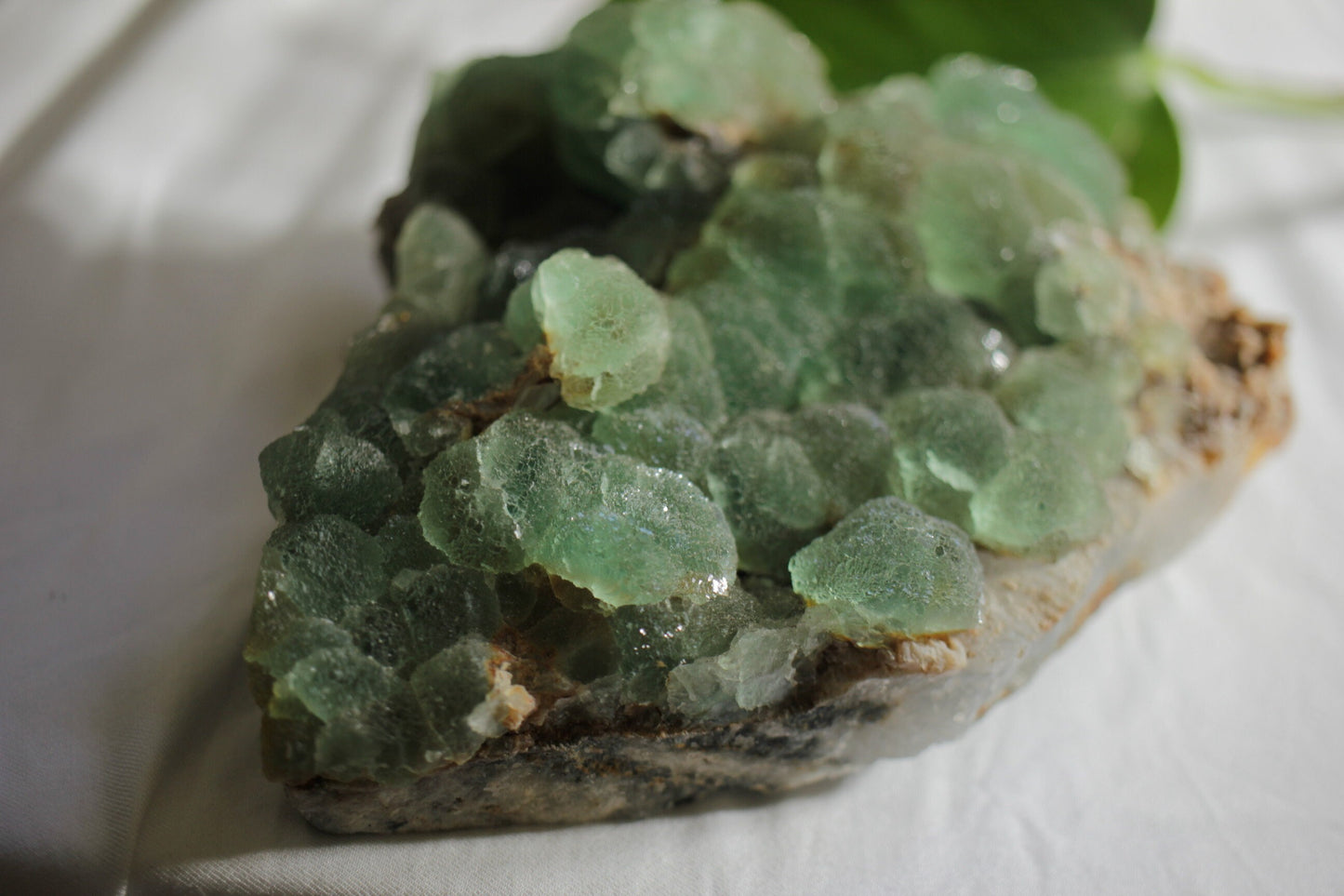 Large Rare Fluorite on Matrix | Botryoidal Green Flourite Crystal