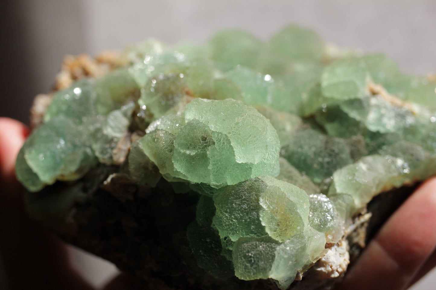 Large Rare Fluorite on Matrix | Botryoidal Green Flourite Crystal
