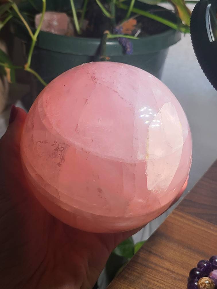XL High Grade Star Rose Quartz Sphere