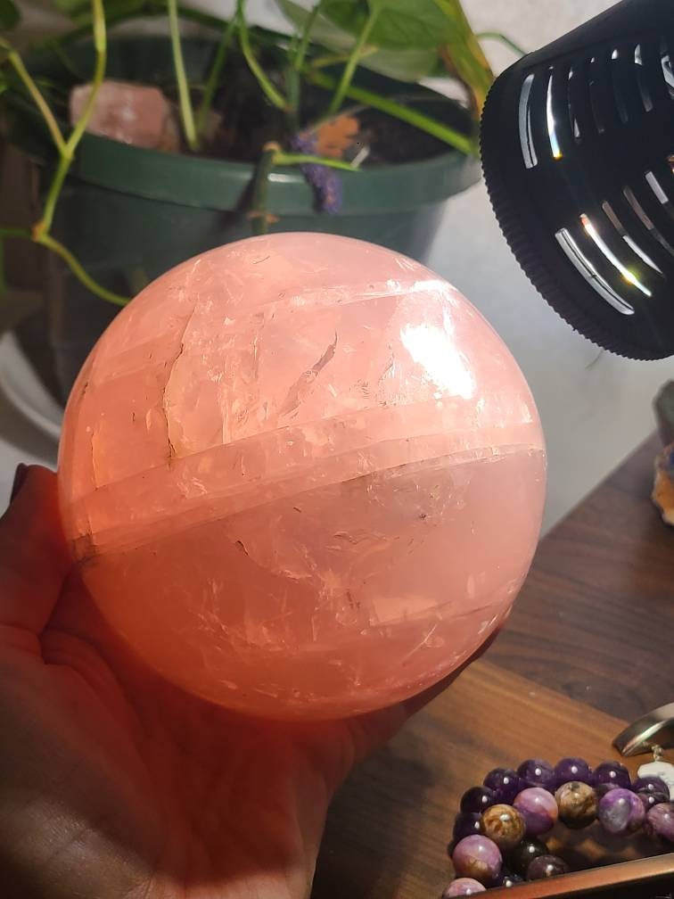 XL High Grade Star Rose Quartz Sphere