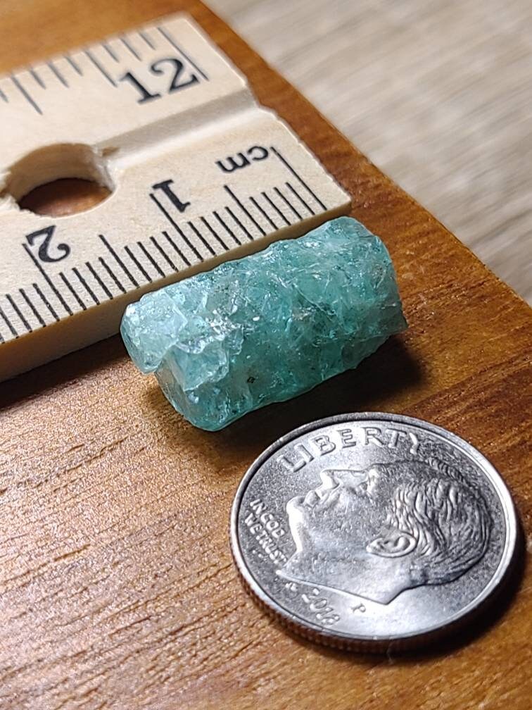 11.5ct Etched Columbian Emerald Crystal, 2.3g Gemstone | Double Terminated, Rare Raw Collector Gem, Columbia | May Birthstone Jewelry Gem