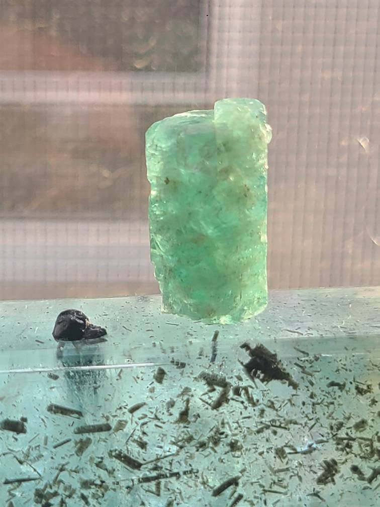 11.5ct Etched Columbian Emerald Crystal, 2.3g Gemstone | Double Terminated, Rare Raw Collector Gem, Columbia | May Birthstone Jewelry Gem