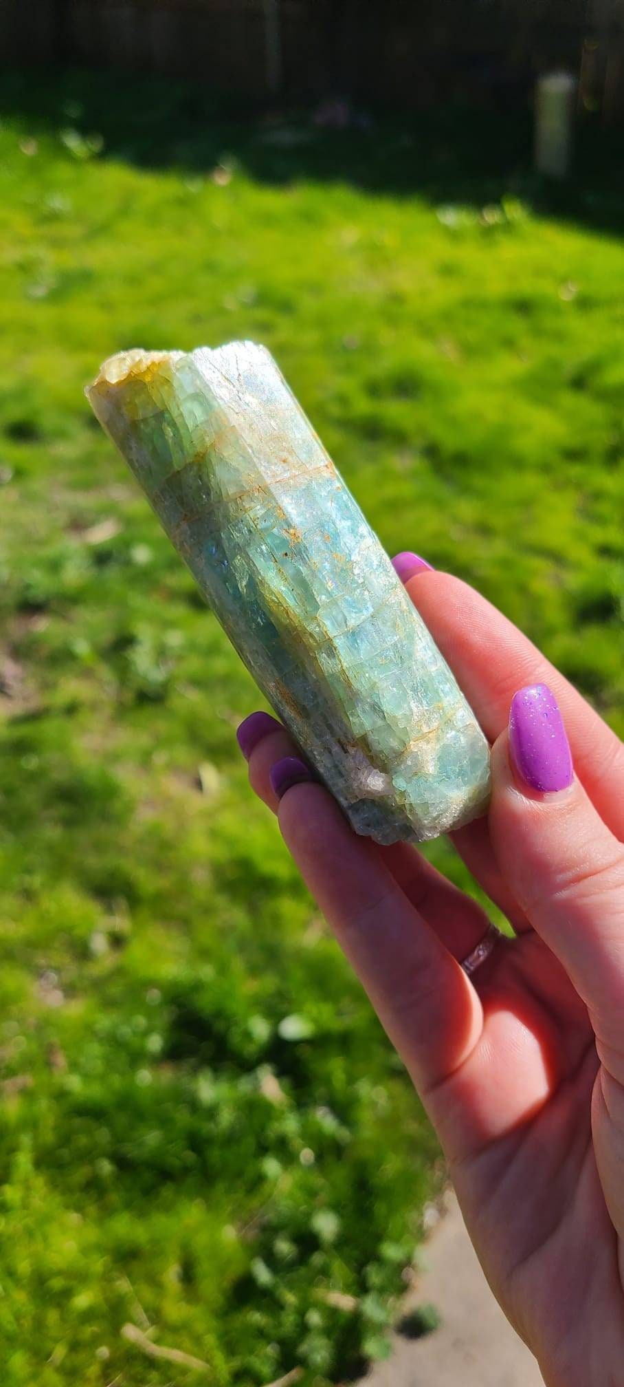 Huge 175g Aquamarine Crystal Full of Rainbows | XL Raw Aqua Blue Beryl Specimen from Pakistan | Epic March Baby Gift, Collection Stone