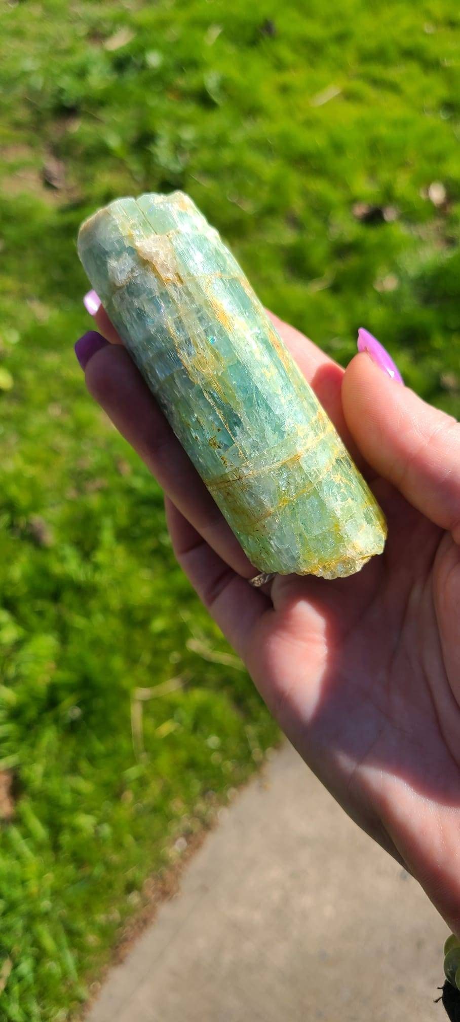 Huge 175g Aquamarine Crystal Full of Rainbows | XL Raw Aqua Blue Beryl Specimen from Pakistan | Epic March Baby Gift, Collection Stone