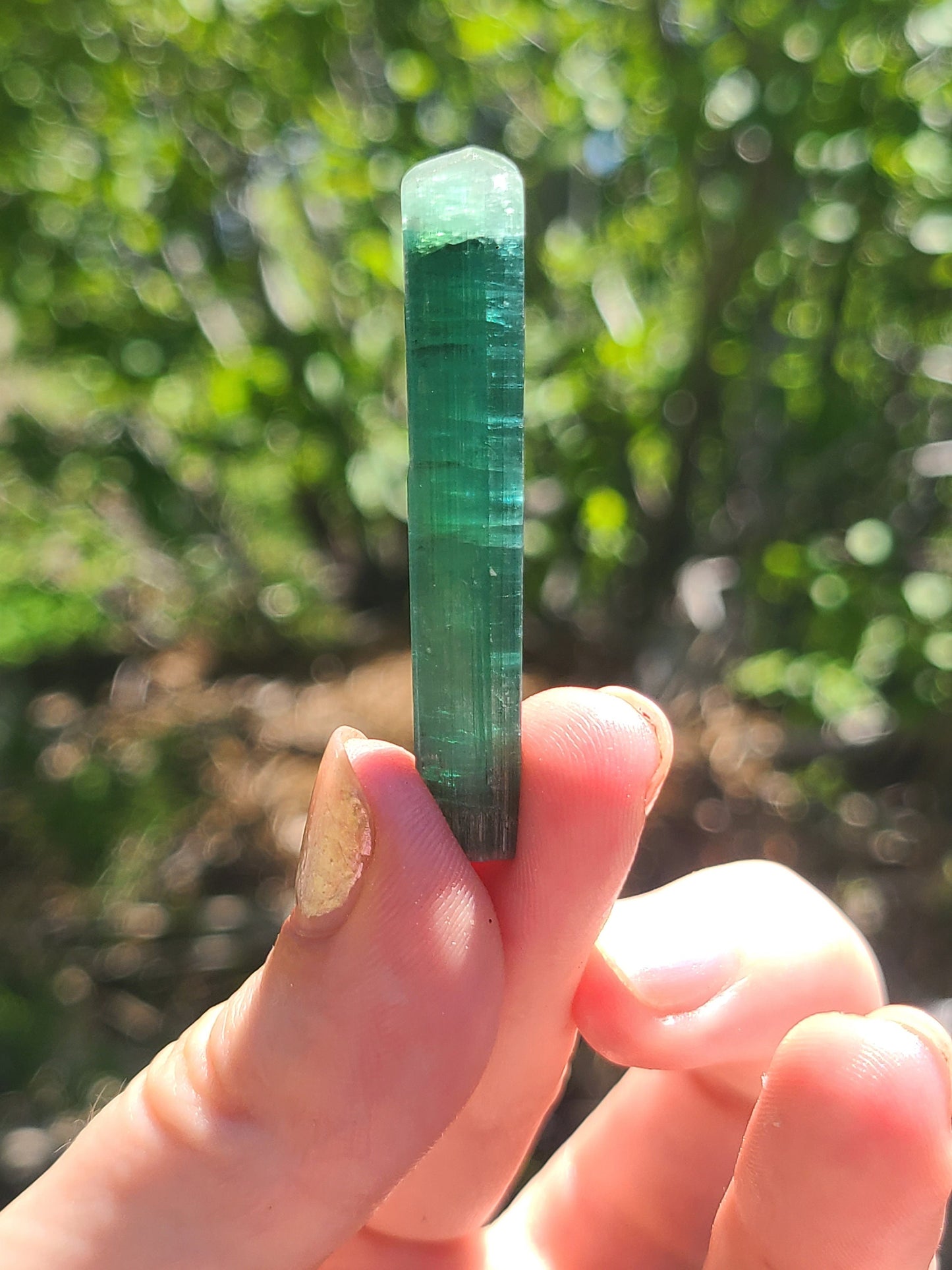27ct Indicolite, Blue Tourmaline Crystal | Rare, Raw, High End Gemstone | Jewelry Making, Crystal Collection, Double Terminated Gem