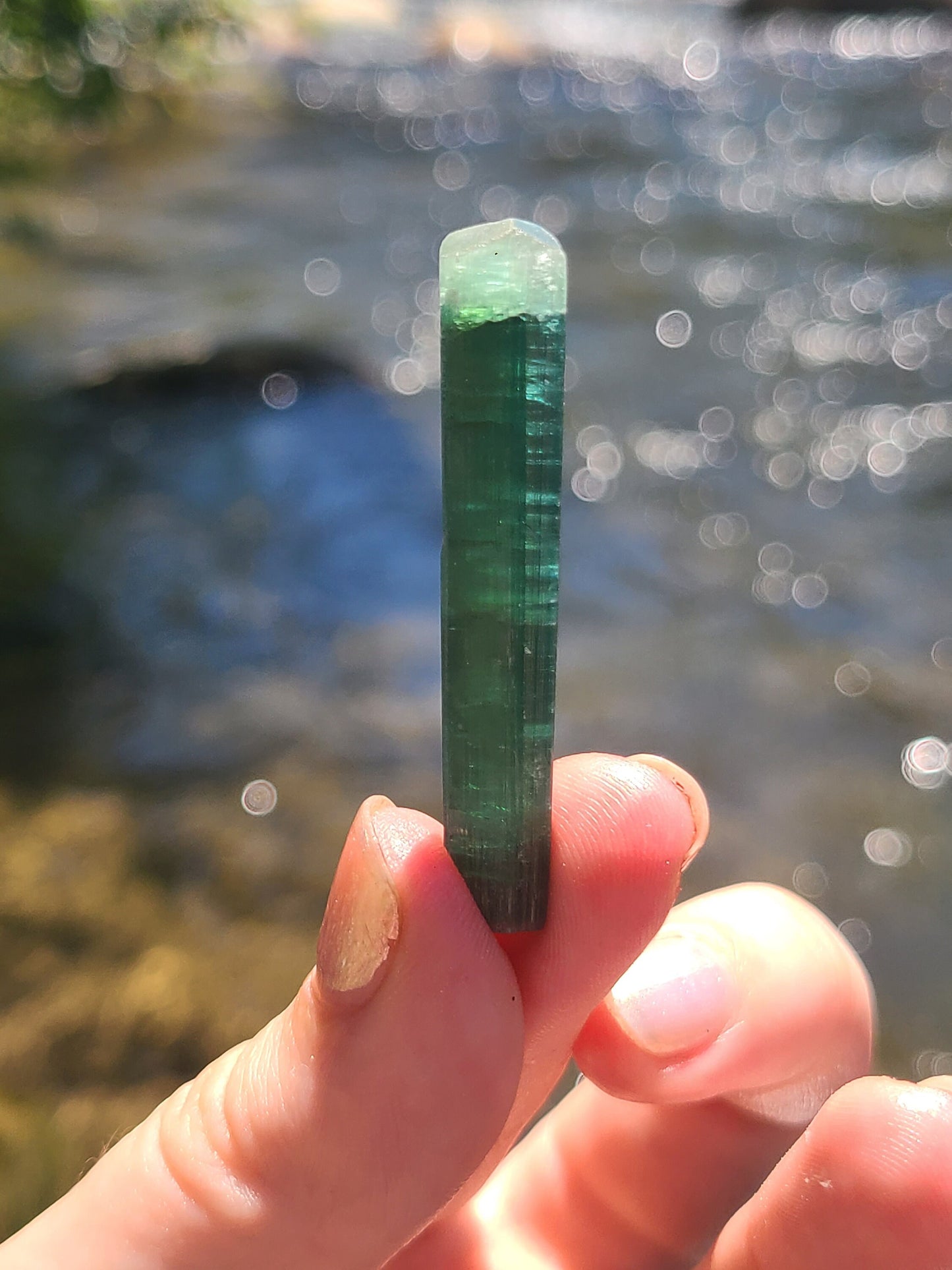 27ct Indicolite, Blue Tourmaline Crystal | Rare, Raw, High End Gemstone | Jewelry Making, Crystal Collection, Double Terminated Gem