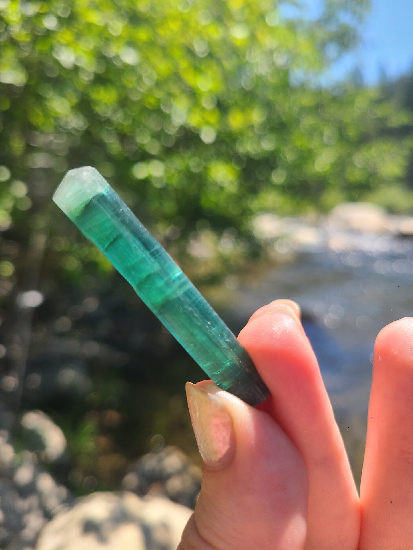 27ct Indicolite, Blue Tourmaline Crystal | Rare, Raw, High End Gemstone | Jewelry Making, Crystal Collection, Double Terminated Gem