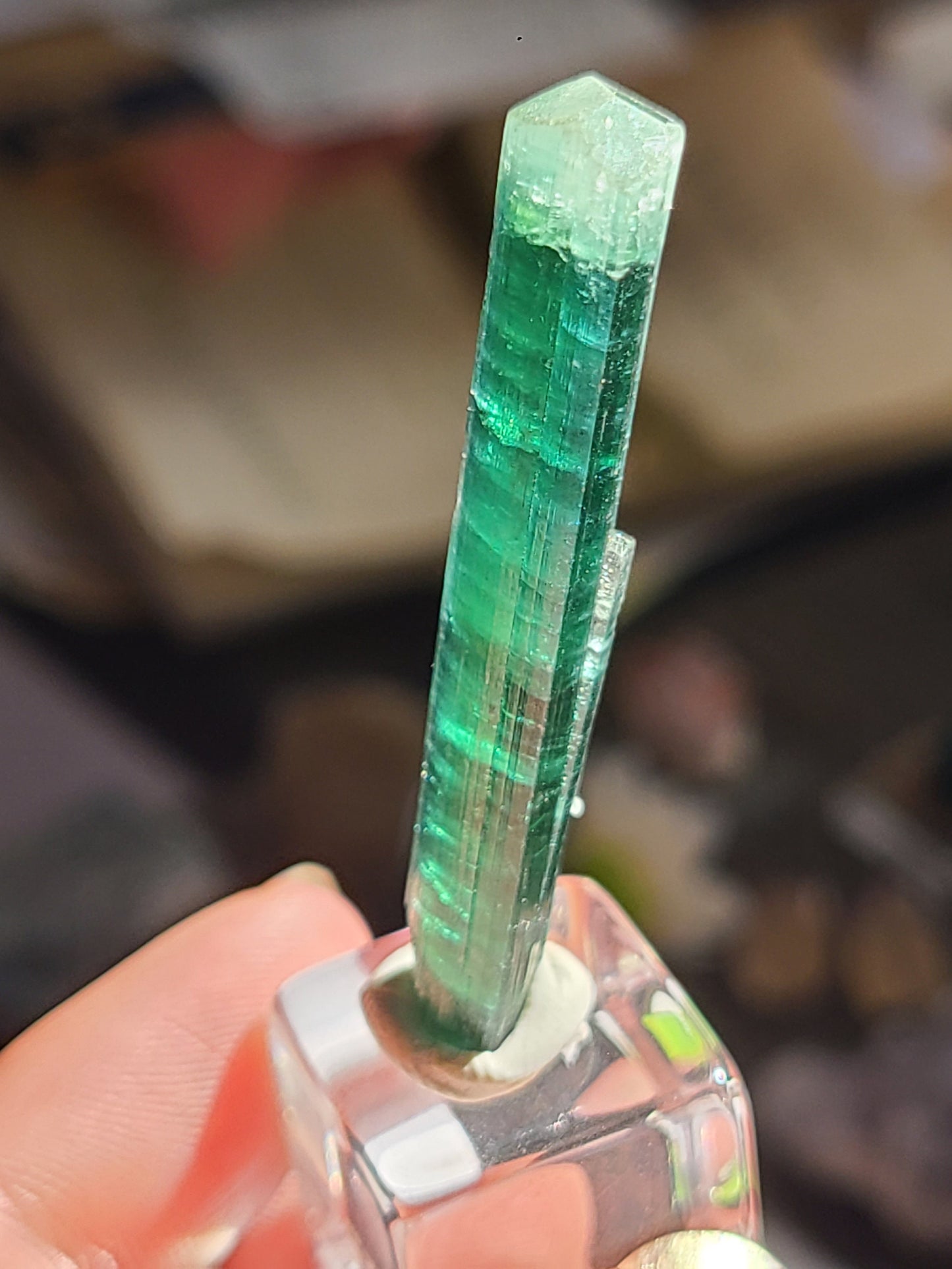 27ct Indicolite, Blue Tourmaline Crystal | Rare, Raw, High End Gemstone | Jewelry Making, Crystal Collection, Double Terminated Gem