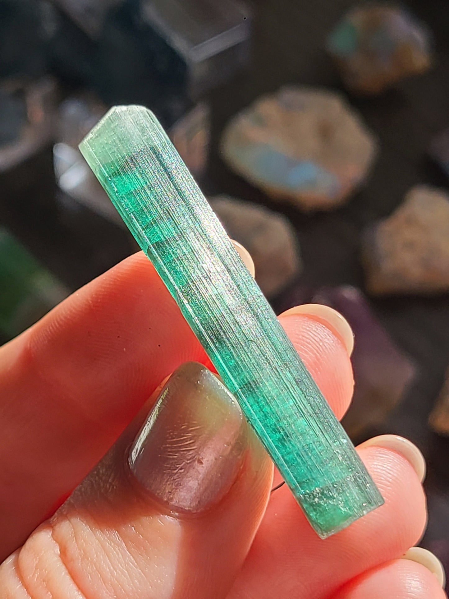 27ct Indicolite, Blue Tourmaline Crystal | Rare, Raw, High End Gemstone | Jewelry Making, Crystal Collection, Double Terminated Gem