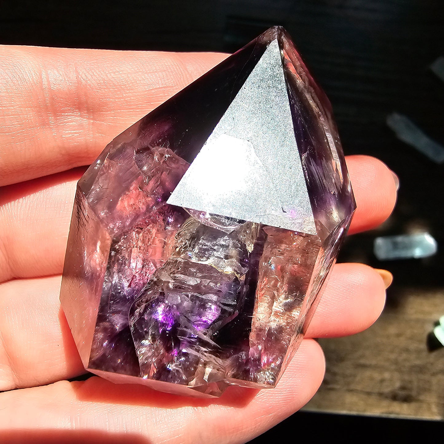 Jelly Purple Blue Shangaan Saturated Amethyst Crystal, Raw Rare High End Quartz Scepter | Terminated Elestial Phantom Crystal from Zimbabwe