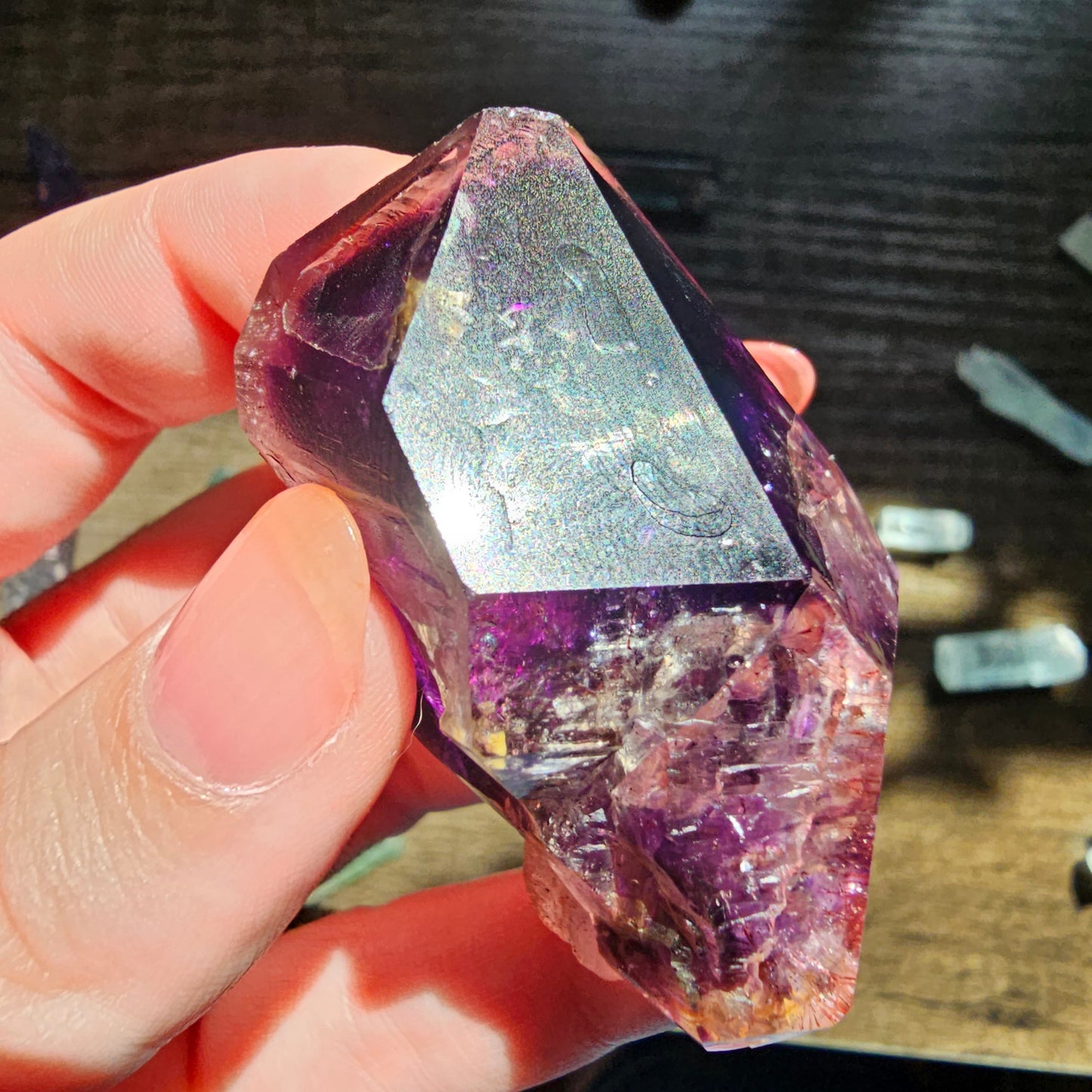 Jelly Purple Blue Shangaan Saturated Amethyst Crystal, Raw Rare High End Quartz Scepter | Terminated Elestial Phantom Crystal from Zimbabwe