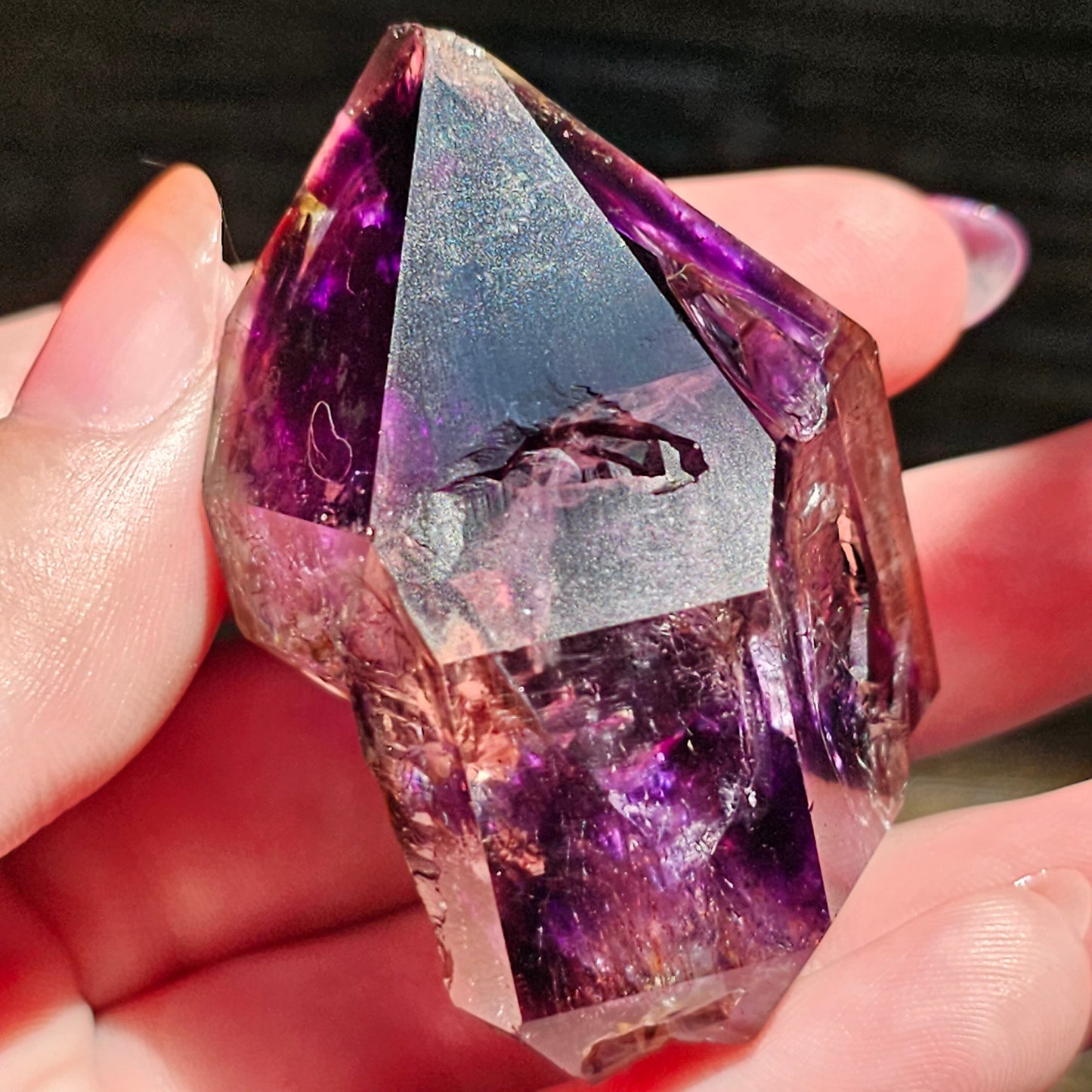 Jelly Purple Blue Shangaan Saturated Amethyst Crystal, Raw Rare High End Quartz Scepter | Terminated Elestial Phantom Crystal from Zimbabwe