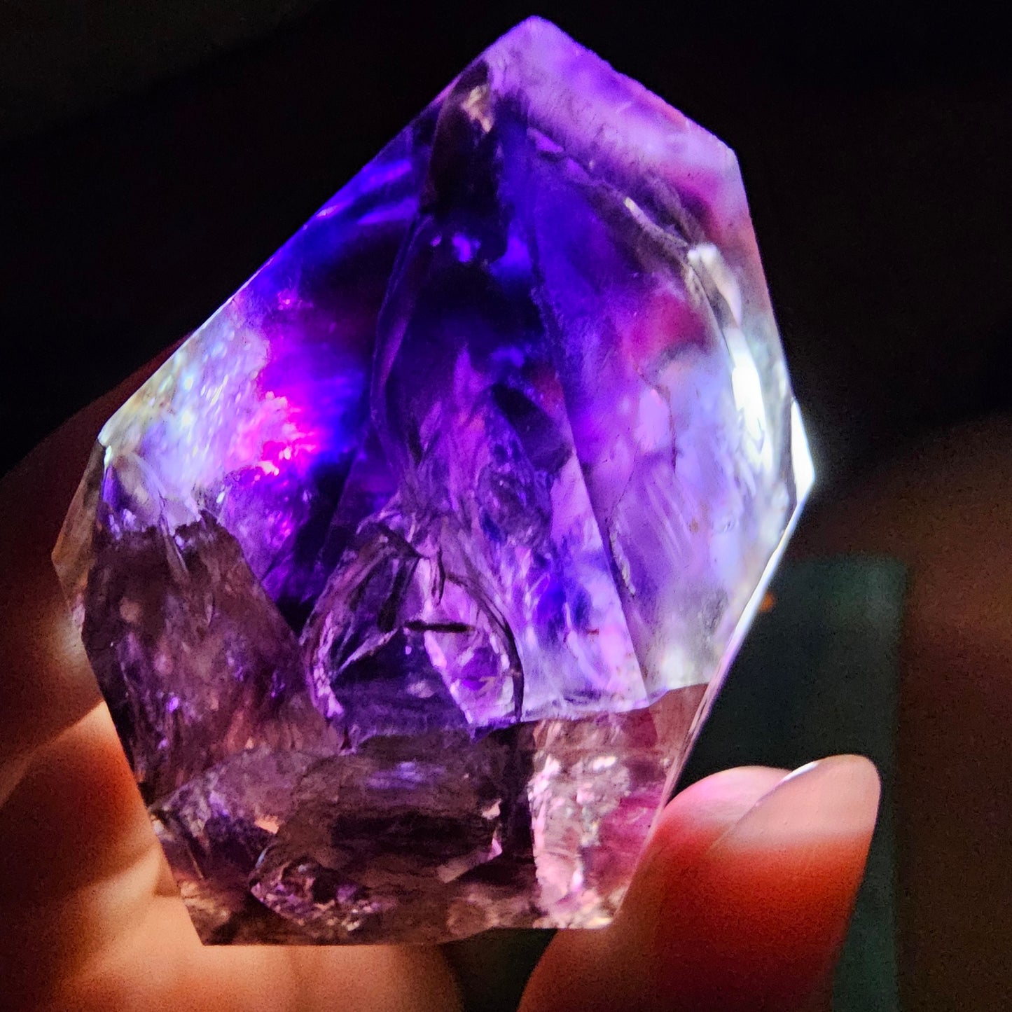 Jelly Purple Blue Shangaan Saturated Amethyst Crystal, Raw Rare High End Quartz Scepter | Terminated Elestial Phantom Crystal from Zimbabwe