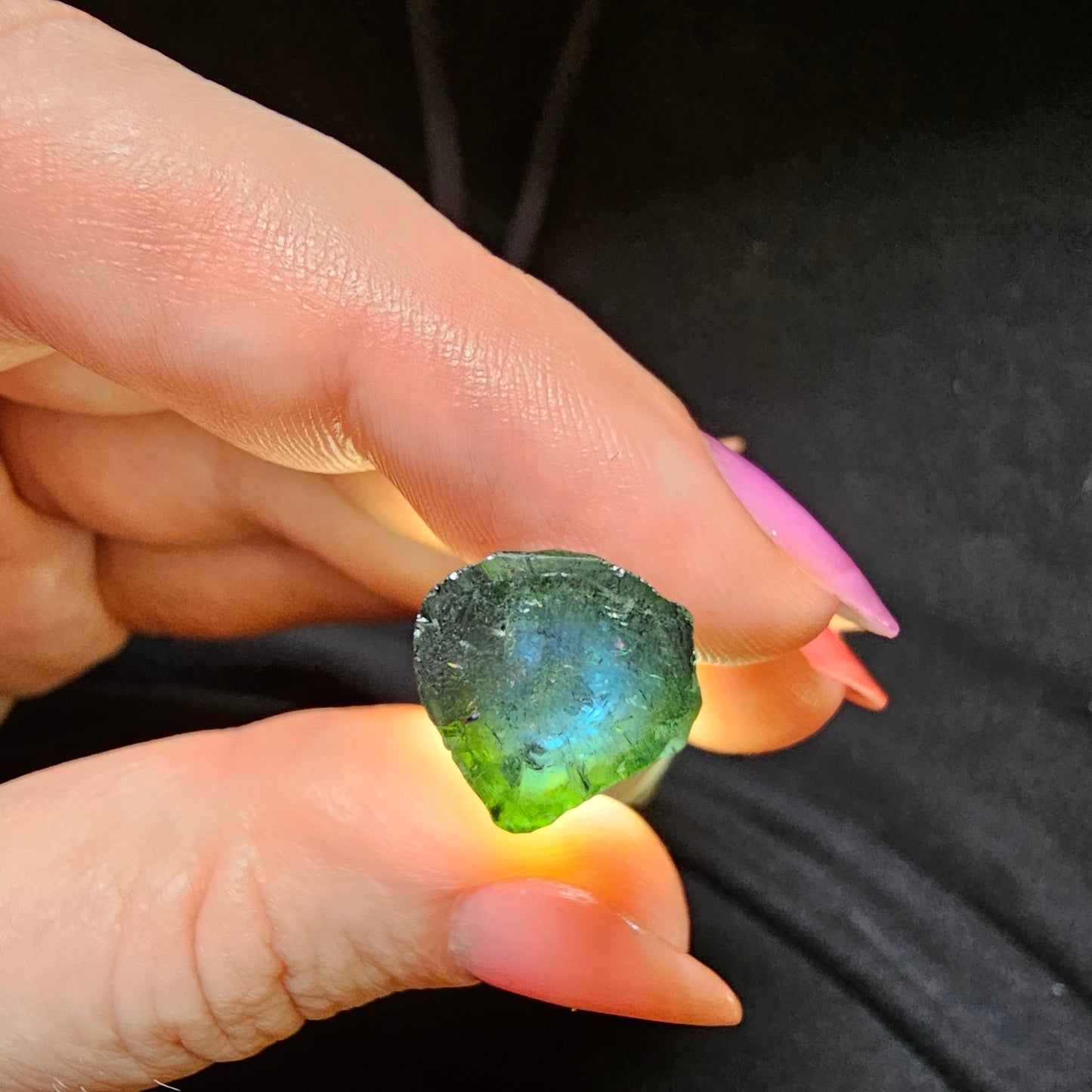 7.2g Beautiful Blue Indicolite Tourmaline Crystal | From Pedeniera Brazil | Terminated Collector Specimen with Black Tourmaline & Lepidolite