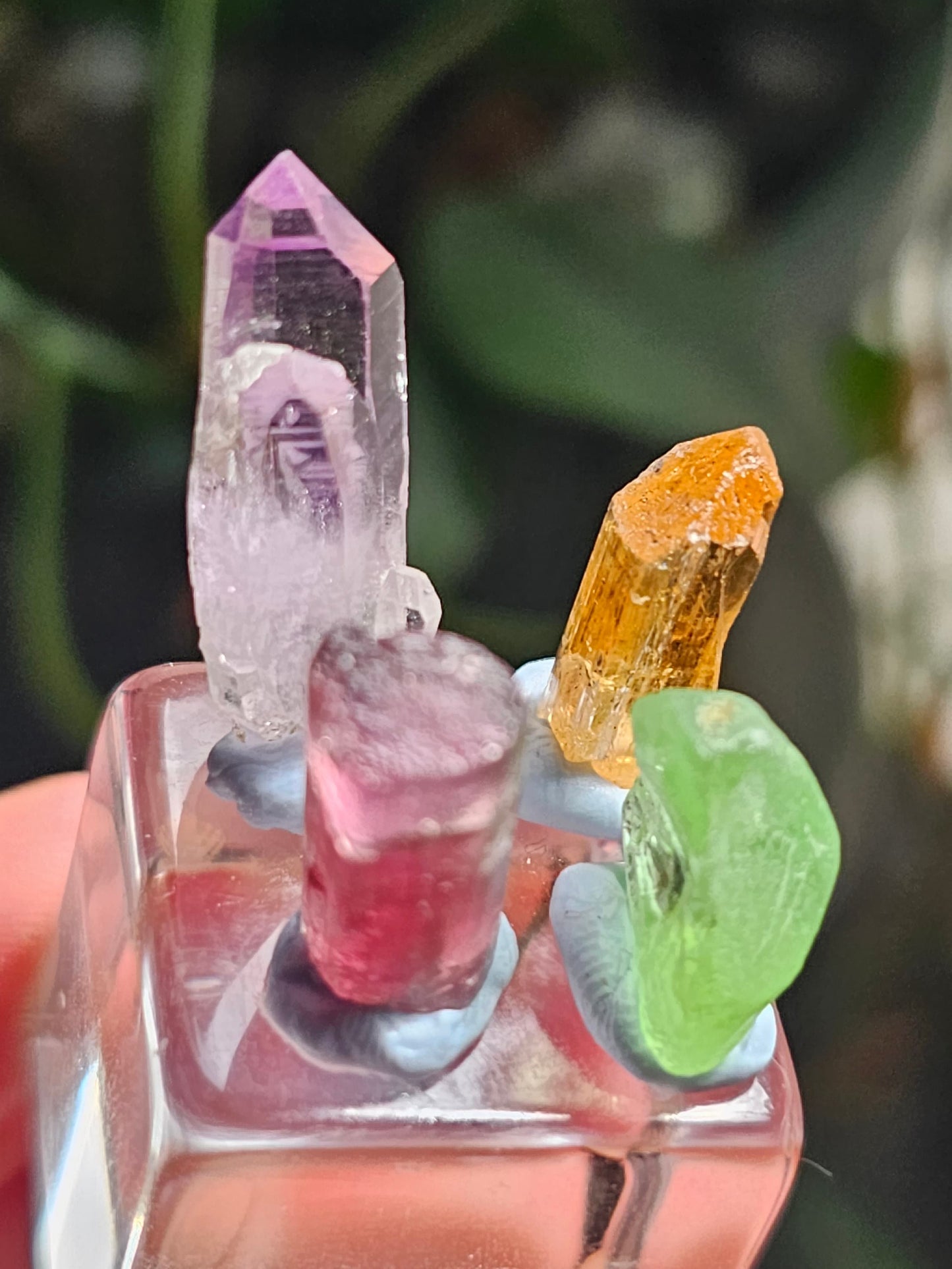 Raw Gems Set, Colorful Rare Minerals, Jewelry Making, Collector Stones | Vera Cruz Amethyst, Imperial Topaz, Peridot, Rubellite <100