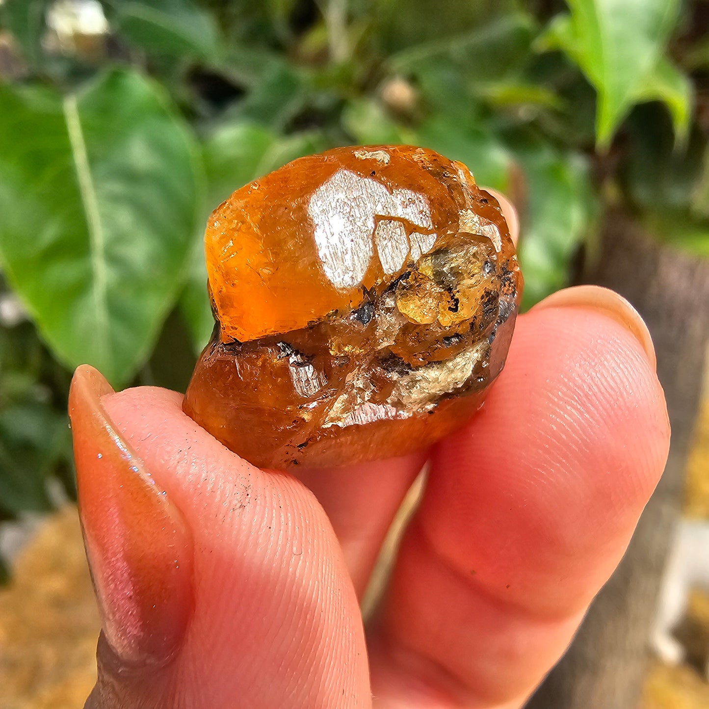 10g Spessartine, Cute Lolindo Tanzania, Bright Orange Garnet, Rough Spessartite, January Birthstone, Rare Etched Garnet, Collector Crystal
