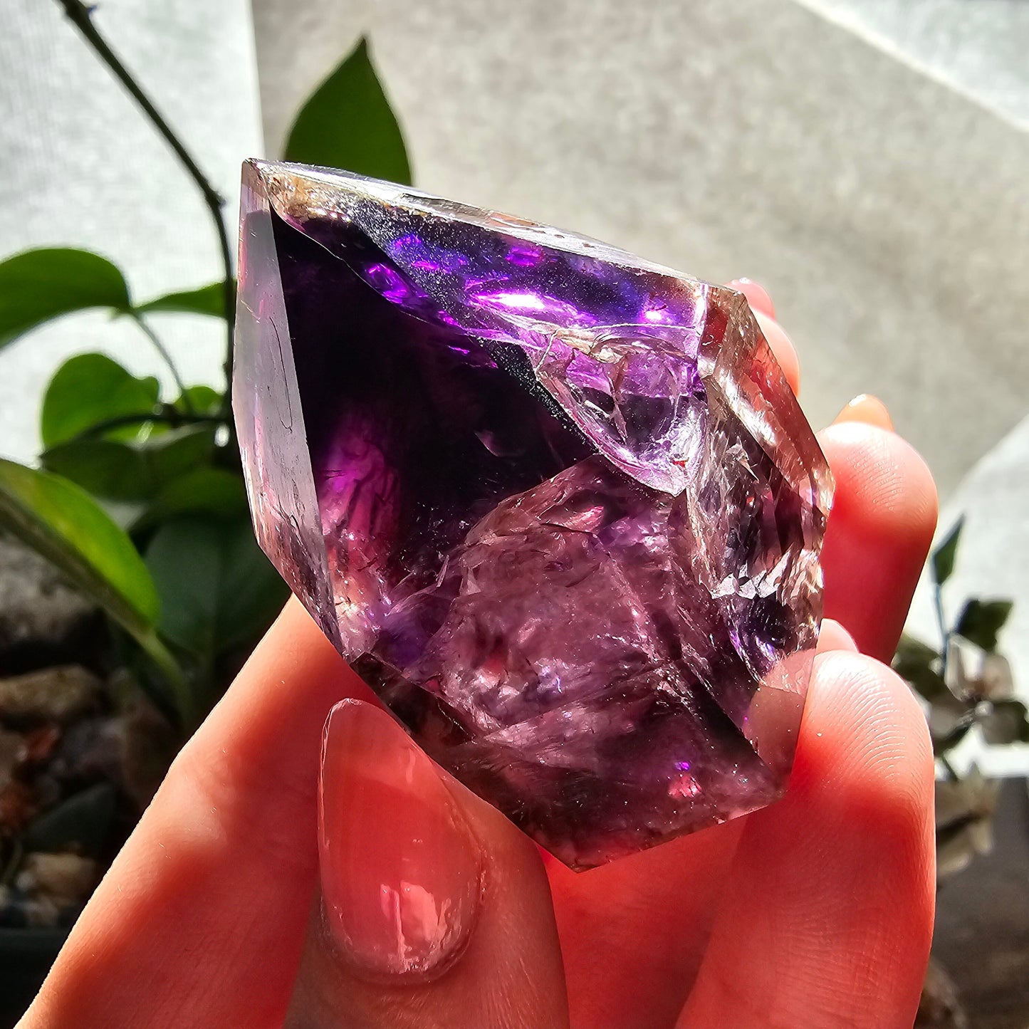 Jelly Purple Blue Shangaan Saturated Amethyst Crystal, Raw Rare High End Quartz Scepter | Terminated Elestial Phantom Crystal from Zimbabwe
