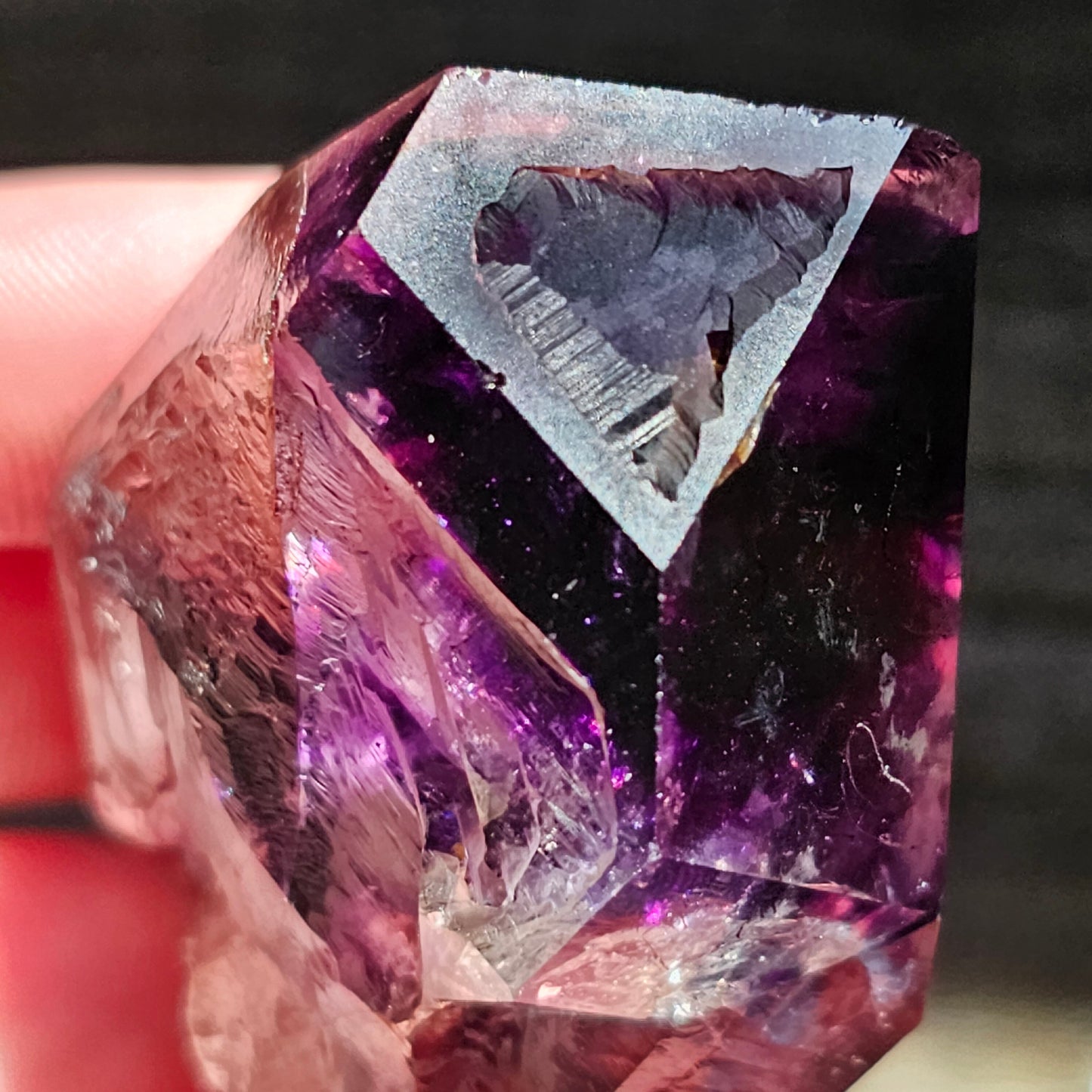Jelly Purple Blue Shangaan Saturated Amethyst Crystal, Raw Rare High End Quartz Scepter | Terminated Elestial Phantom Crystal from Zimbabwe