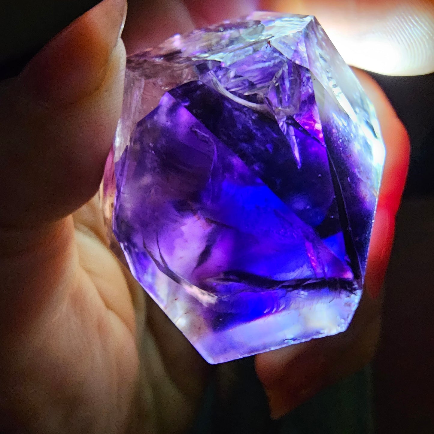 Jelly Purple Blue Shangaan Saturated Amethyst Crystal, Raw Rare High End Quartz Scepter | Terminated Elestial Phantom Crystal from Zimbabwe