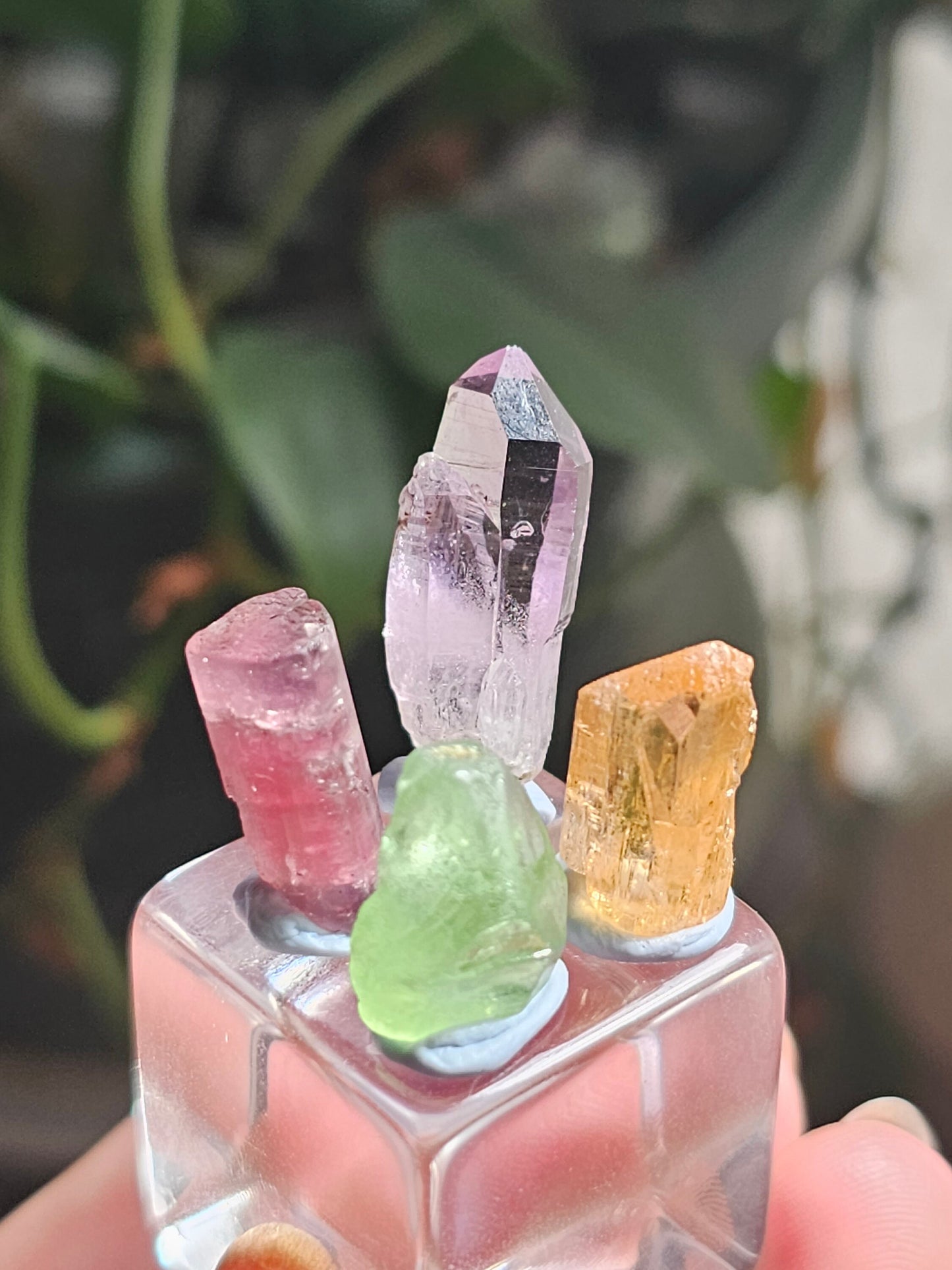 Raw Gems Set, Colorful Rare Minerals, Jewelry Making, Collector Stones | Vera Cruz Amethyst, Imperial Topaz, Peridot, Rubellite <100