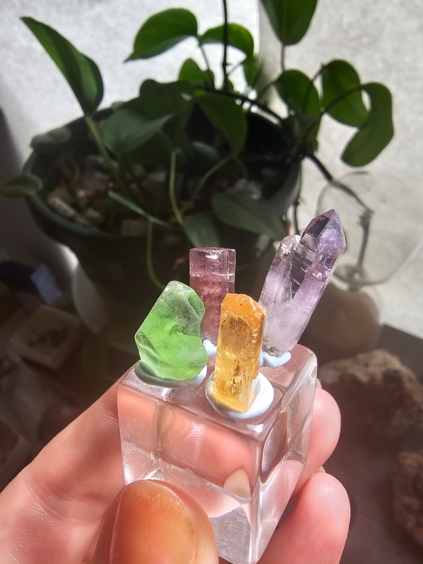 Raw Gems Set, Colorful Rare Minerals, Jewelry Making, Collector Stones | Vera Cruz Amethyst, Imperial Topaz, Peridot, Rubellite <100