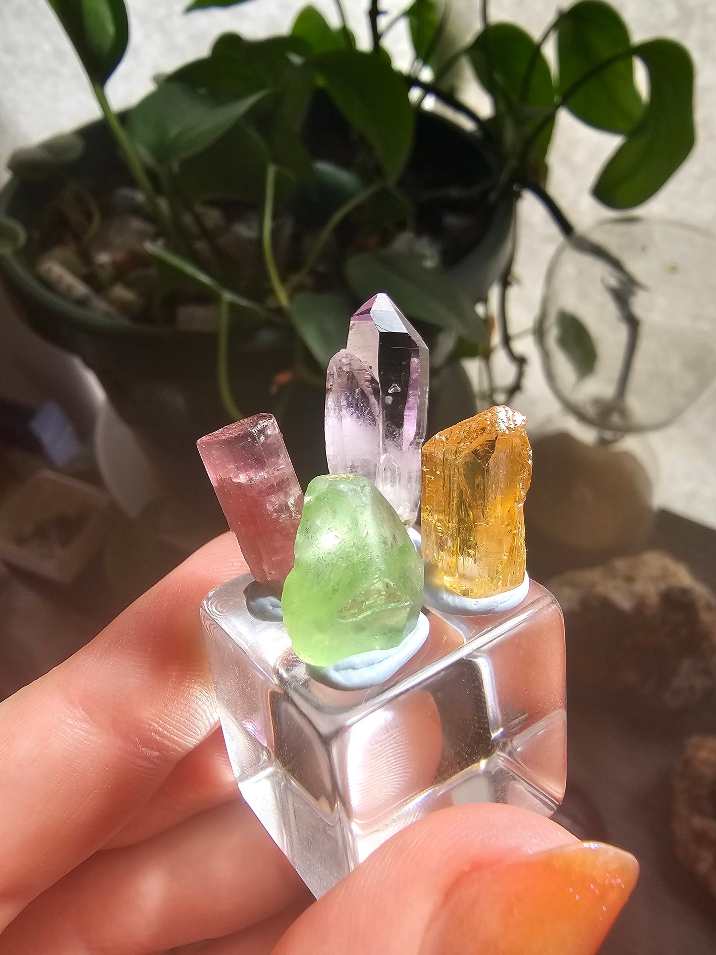 Raw Gems Set, Colorful Rare Minerals, Jewelry Making, Collector Stones | Vera Cruz Amethyst, Imperial Topaz, Peridot, Rubellite <100