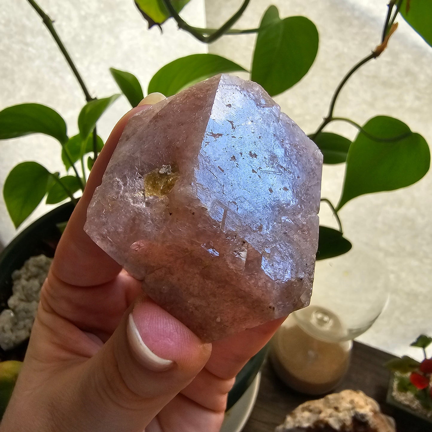RESERVED for Michelle 158g Pink Garnet, XL Grossular Garnet, Bicolor, Rare Rough Stone, Collector Gem, Sierra de Cruces Mexico, Old Stock
