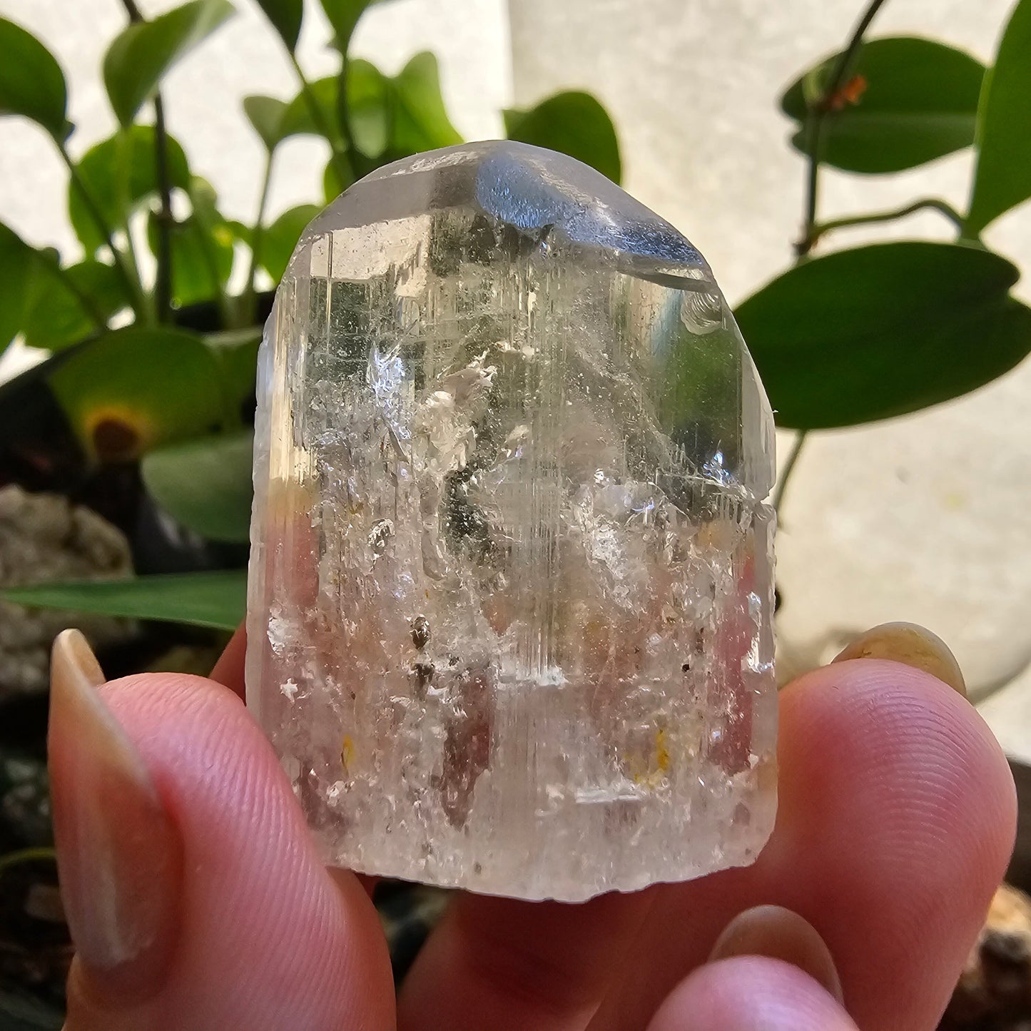 Large Topaz Crystal, Clear with Petroleum Inclusions, Self Standing and Double Terminated, Collector Gemstone, November Birthstone Gift