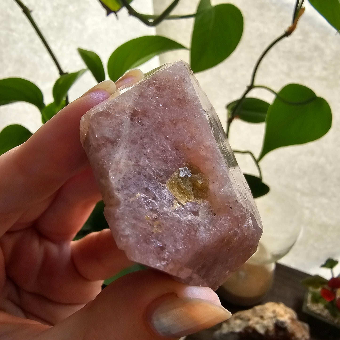 RESERVED for Michelle 158g Pink Garnet, XL Grossular Garnet, Bicolor, Rare Rough Stone, Collector Gem, Sierra de Cruces Mexico, Old Stock