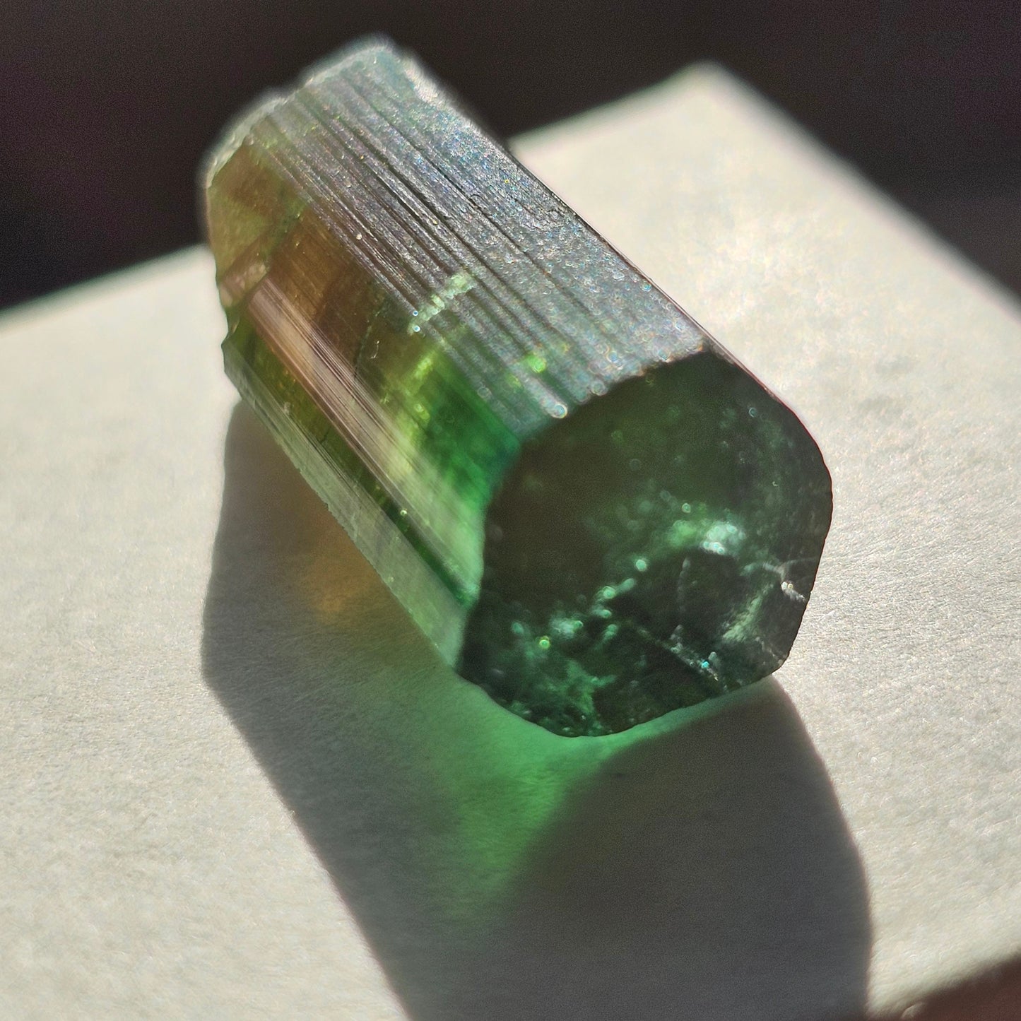 Rainbow Tourmaline from Brazil! 5.4g Polychrome Elbaite Crystal, Santa Rosa Tourmaline Gemstone, Raw, Rare Old Stock, Collector Material
