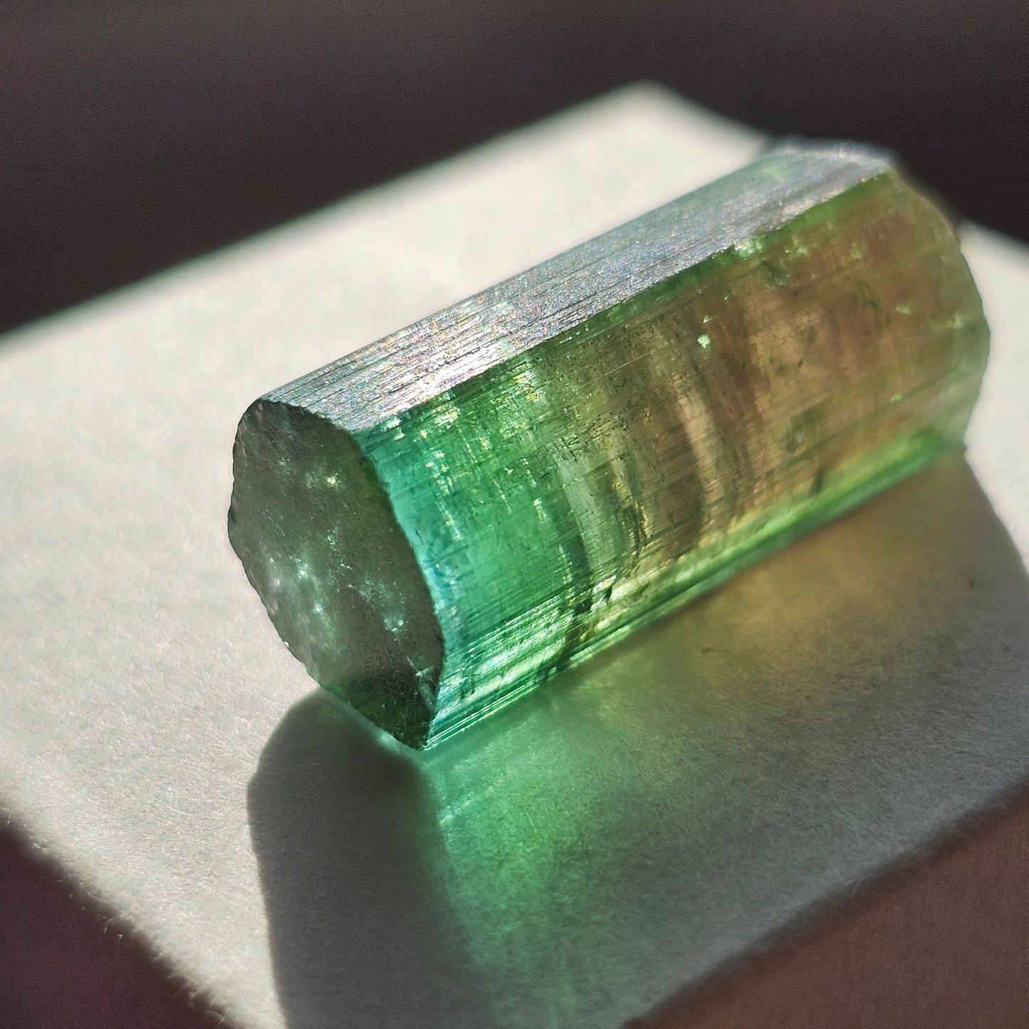 Rainbow Tourmaline from Brazil! 5.4g Polychrome Elbaite Crystal, Santa Rosa Tourmaline Gemstone, Raw, Rare Old Stock, Collector Material