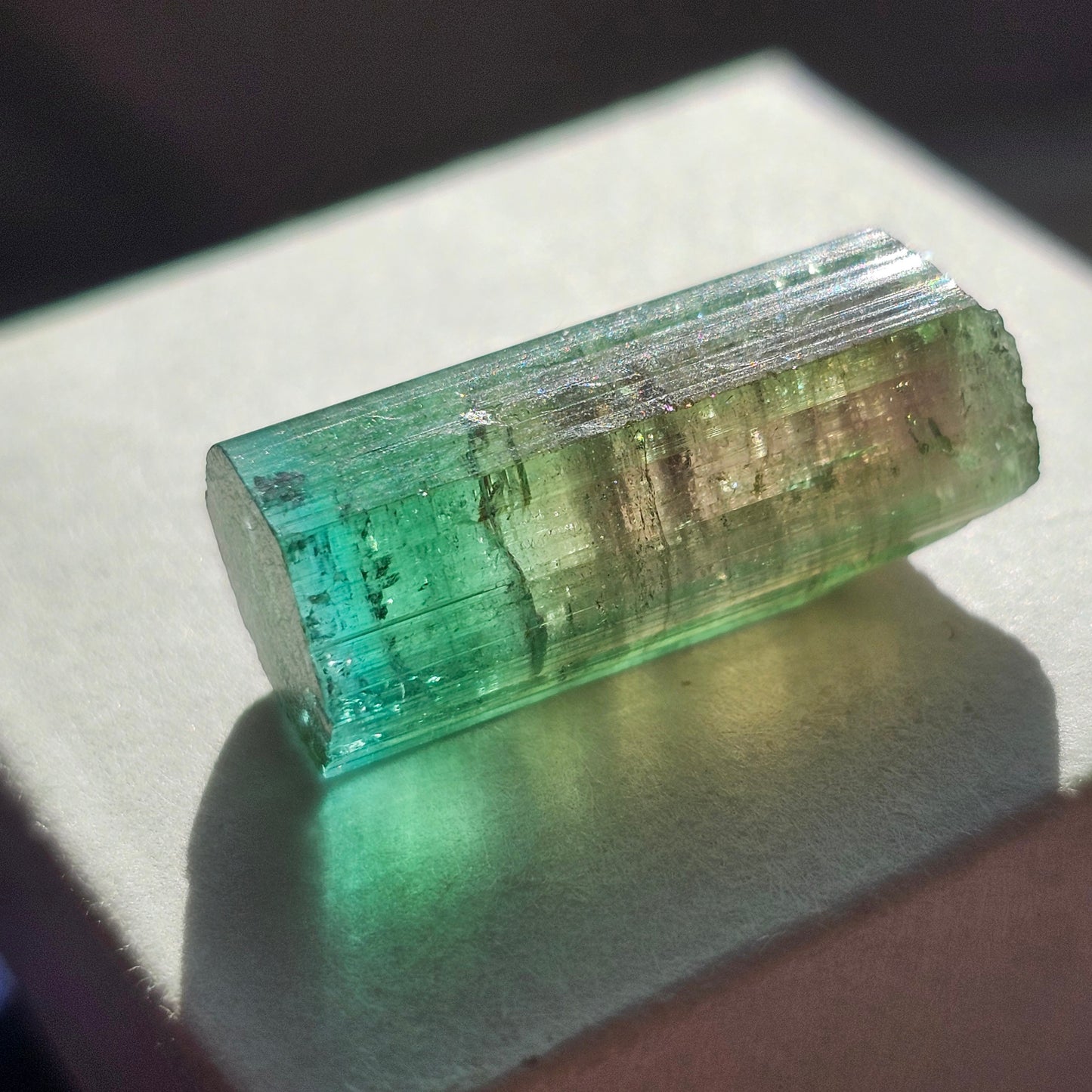 Rainbow Tourmaline from Brazil! 5.4g Polychrome Elbaite Crystal, Santa Rosa Tourmaline Gemstone, Raw, Rare Old Stock, Collector Material