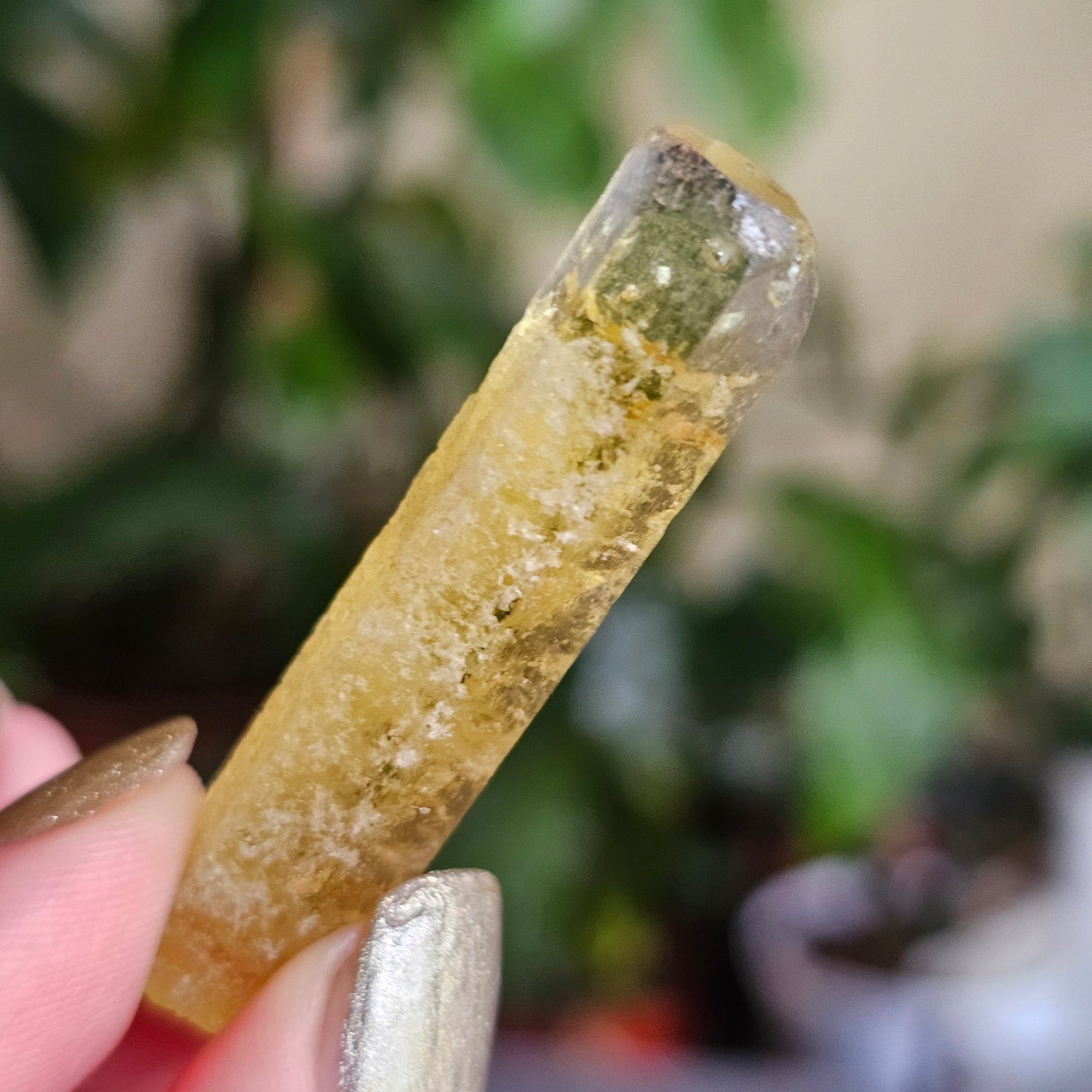 Bright Yellow Beryl, 8g Terminated Pencil Shaped, Raw Crystal, Beryl var. Heliodor, Elongated Gemstone, Banana Yellow Gem
