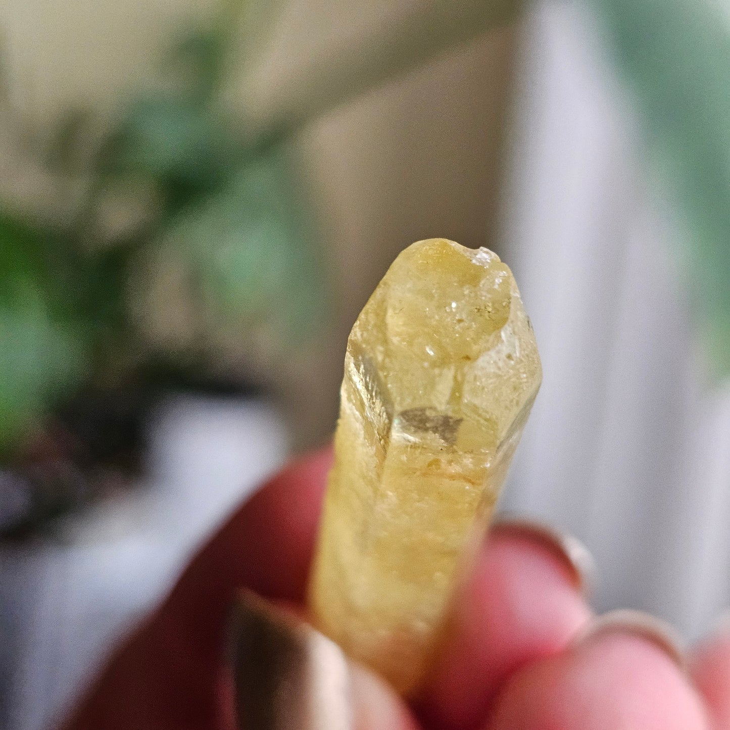 Bright Yellow Beryl, 8g Terminated Pencil Shaped, Raw Crystal, Beryl var. Heliodor, Elongated Gemstone, Banana Yellow Gem