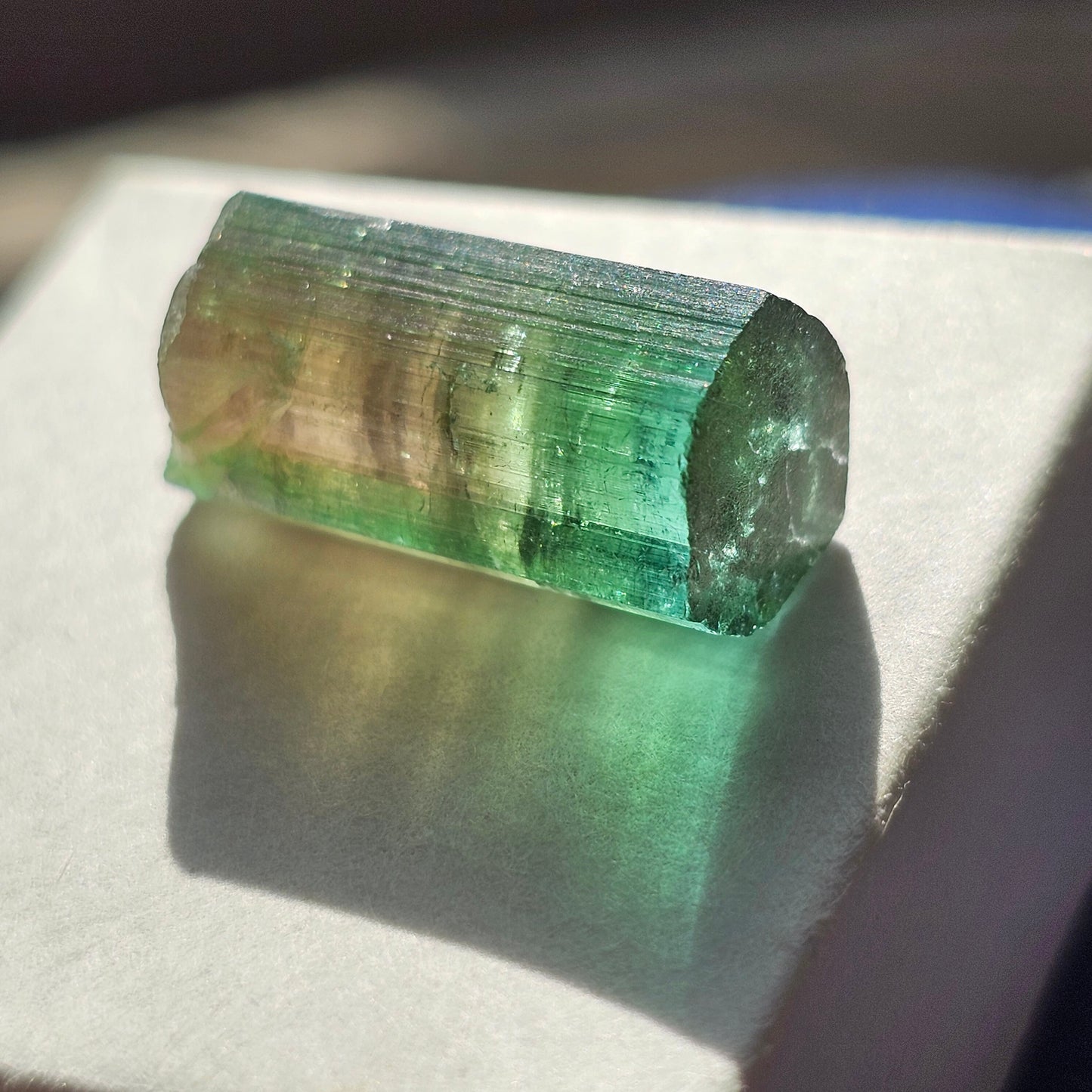 Rainbow Tourmaline from Brazil! 5.4g Polychrome Elbaite Crystal, Santa Rosa Tourmaline Gemstone, Raw, Rare Old Stock, Collector Material