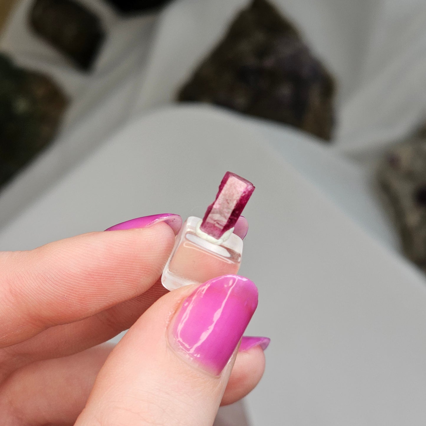 RESERVED for Samantha! Red Beryl, 1.75ct Bixbite Crystal, 'Red emerald', Wah Wah Mountains, Utah USA Mineral, Rare, High Grade, Collector