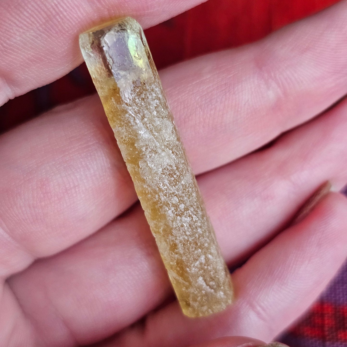 Bright Yellow Beryl, 8g Terminated Pencil Shaped, Raw Crystal, Beryl var. Heliodor, Elongated Gemstone, Banana Yellow Gem