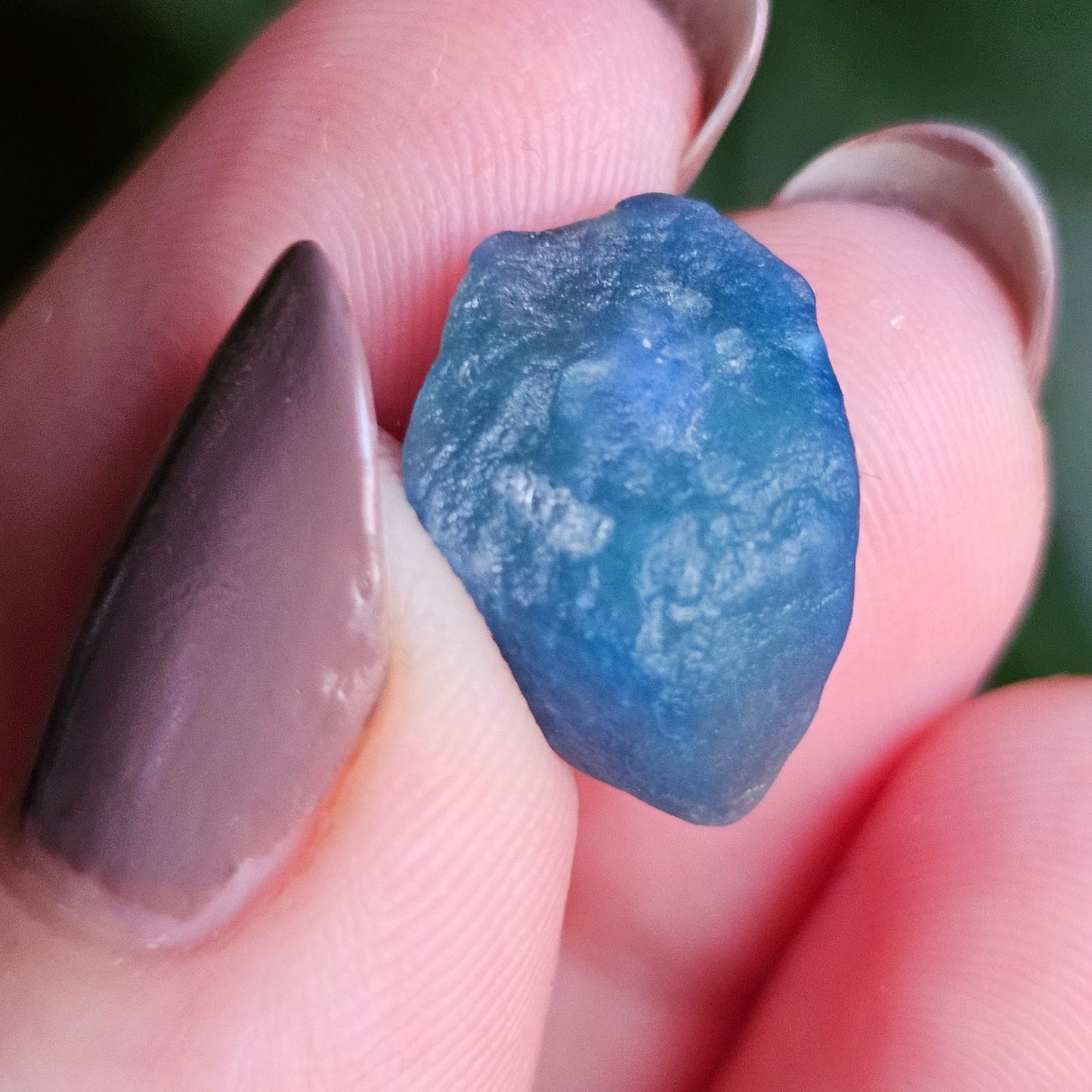 Afghanite Crystal, w Azurite Inclusions, Rare Raw Gemstone Thumbnail Specimen