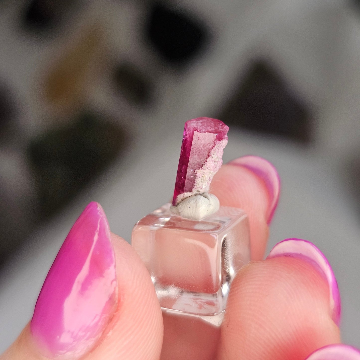 RESERVED for Samantha! Red Beryl, 1.75ct Bixbite Crystal, 'Red emerald', Wah Wah Mountains, Utah USA Mineral, Rare, High Grade, Collector