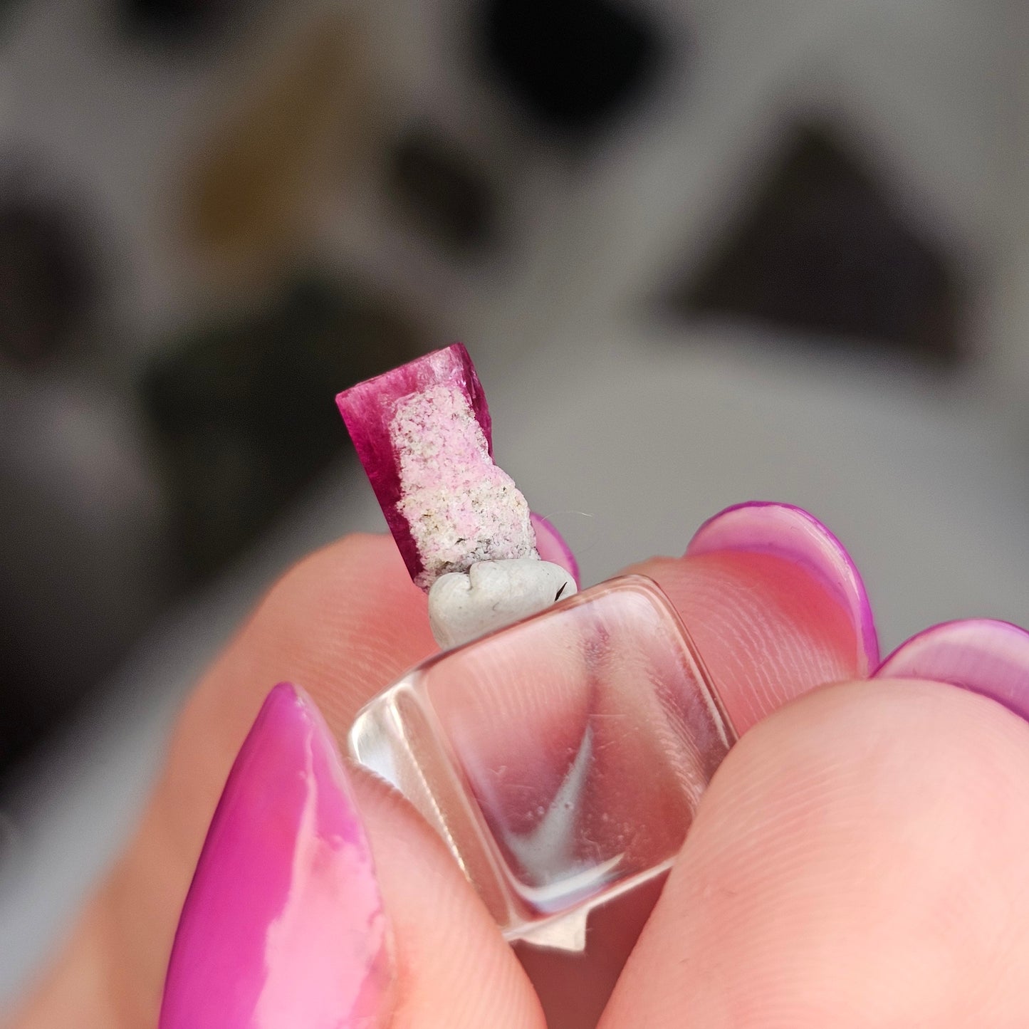 RESERVED for Samantha! Red Beryl, 1.75ct Bixbite Crystal, 'Red emerald', Wah Wah Mountains, Utah USA Mineral, Rare, High Grade, Collector