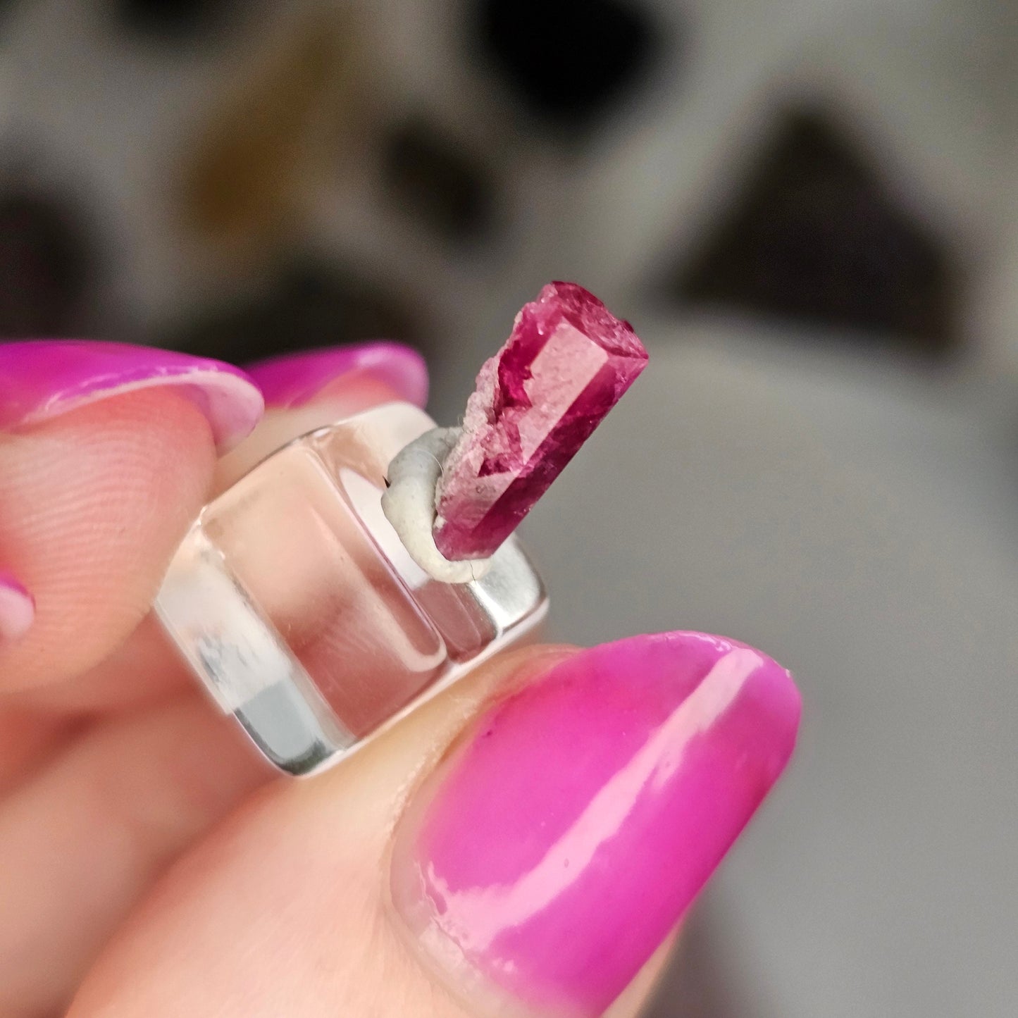 RESERVED for Samantha! Red Beryl, 1.75ct Bixbite Crystal, 'Red emerald', Wah Wah Mountains, Utah USA Mineral, Rare, High Grade, Collector