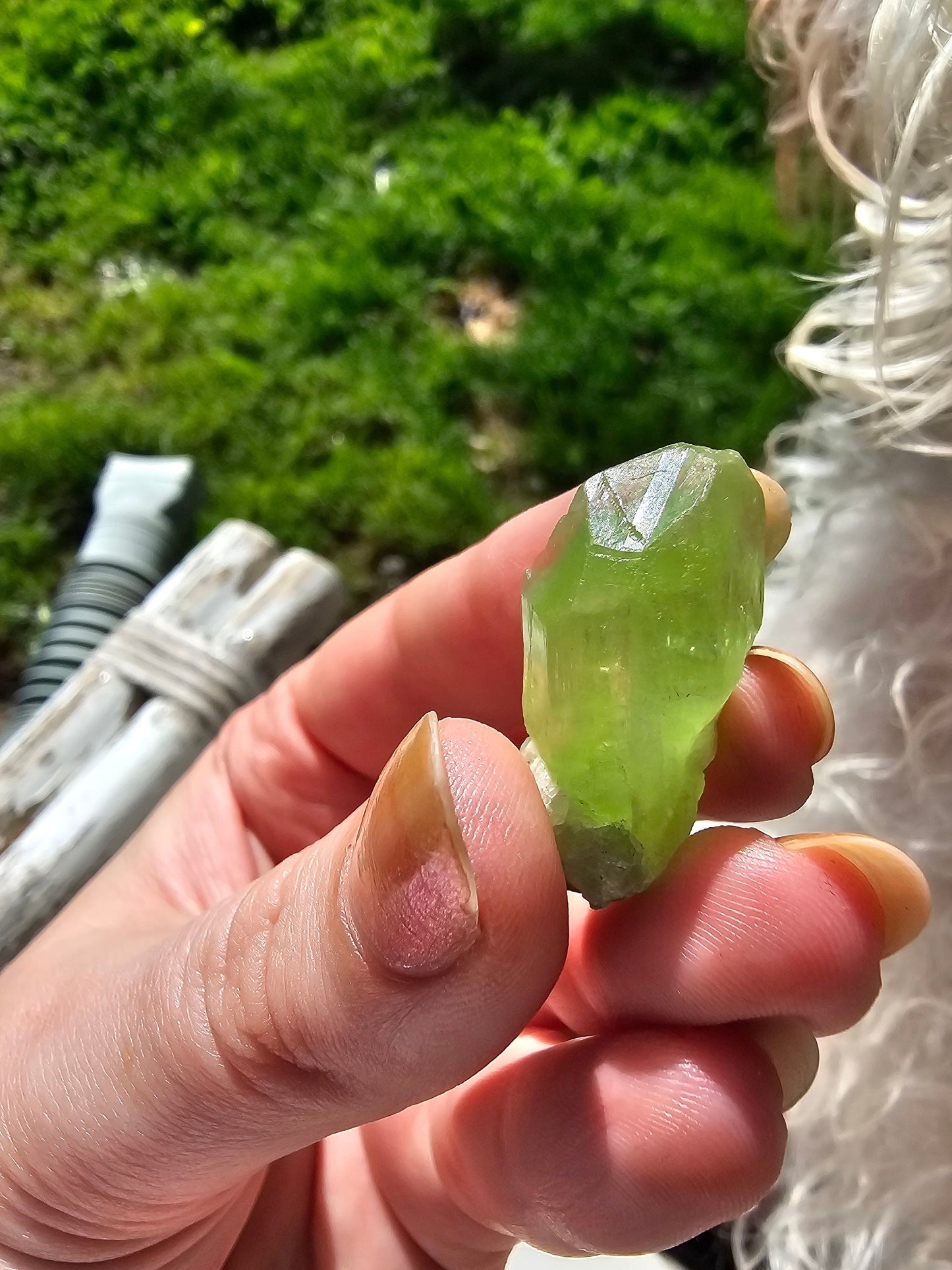 Diopside Crystal, 7.89g Bright Green, Rare Raw Gemstone