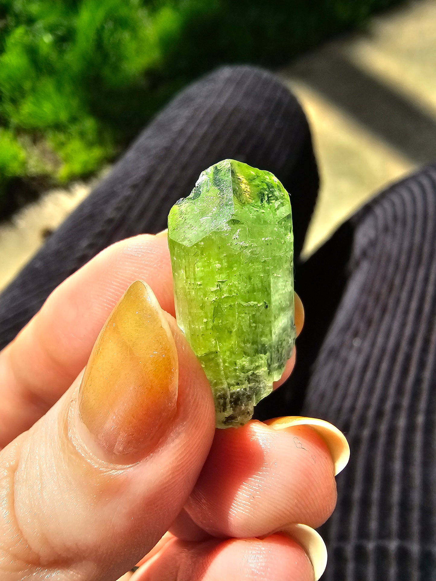 Diopside Crystal, 4.41g Bright Green, Rare Raw Gemstone