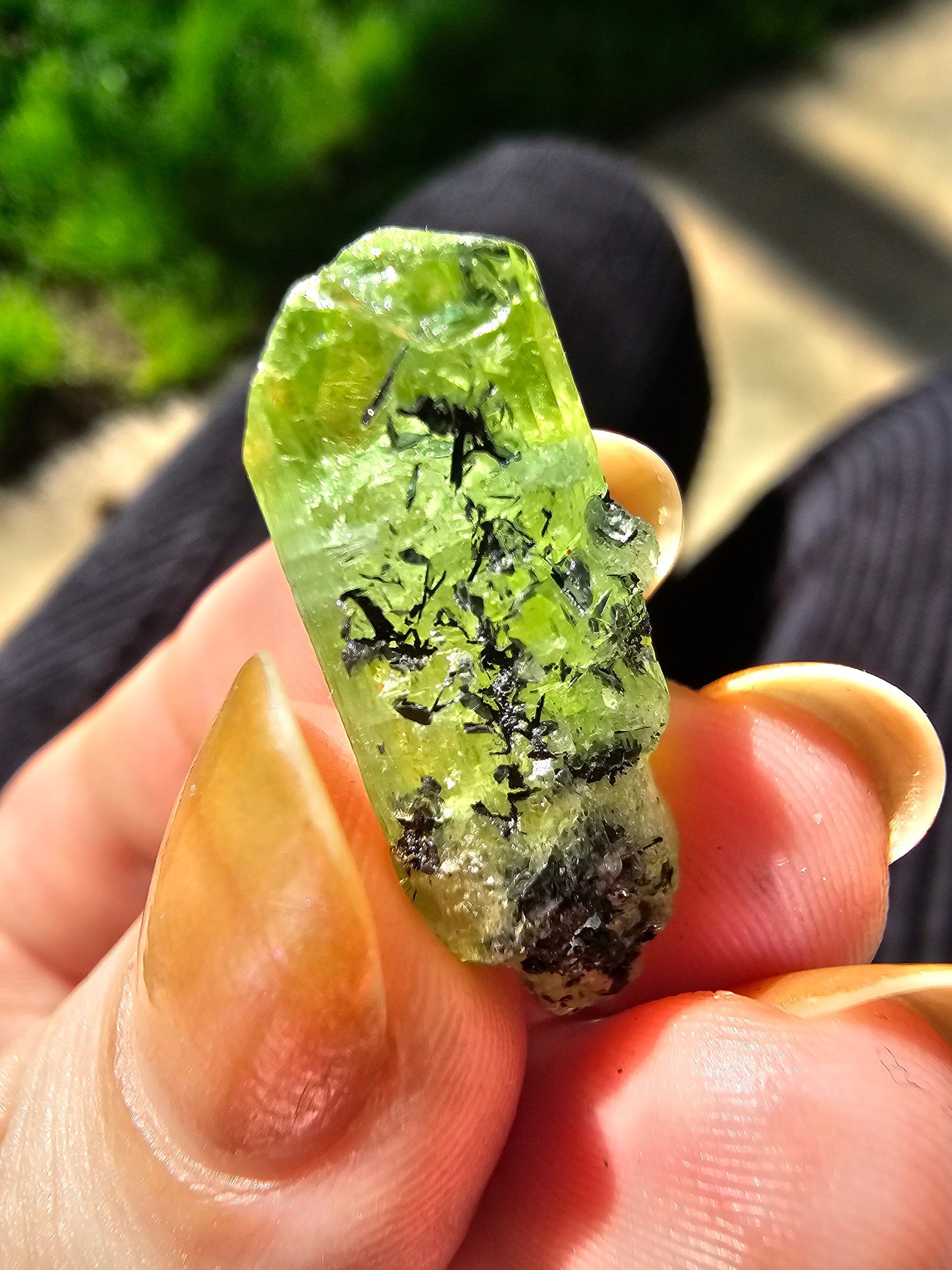Diopside Crystal, 4.41g Bright Green, Rare Raw Gemstone