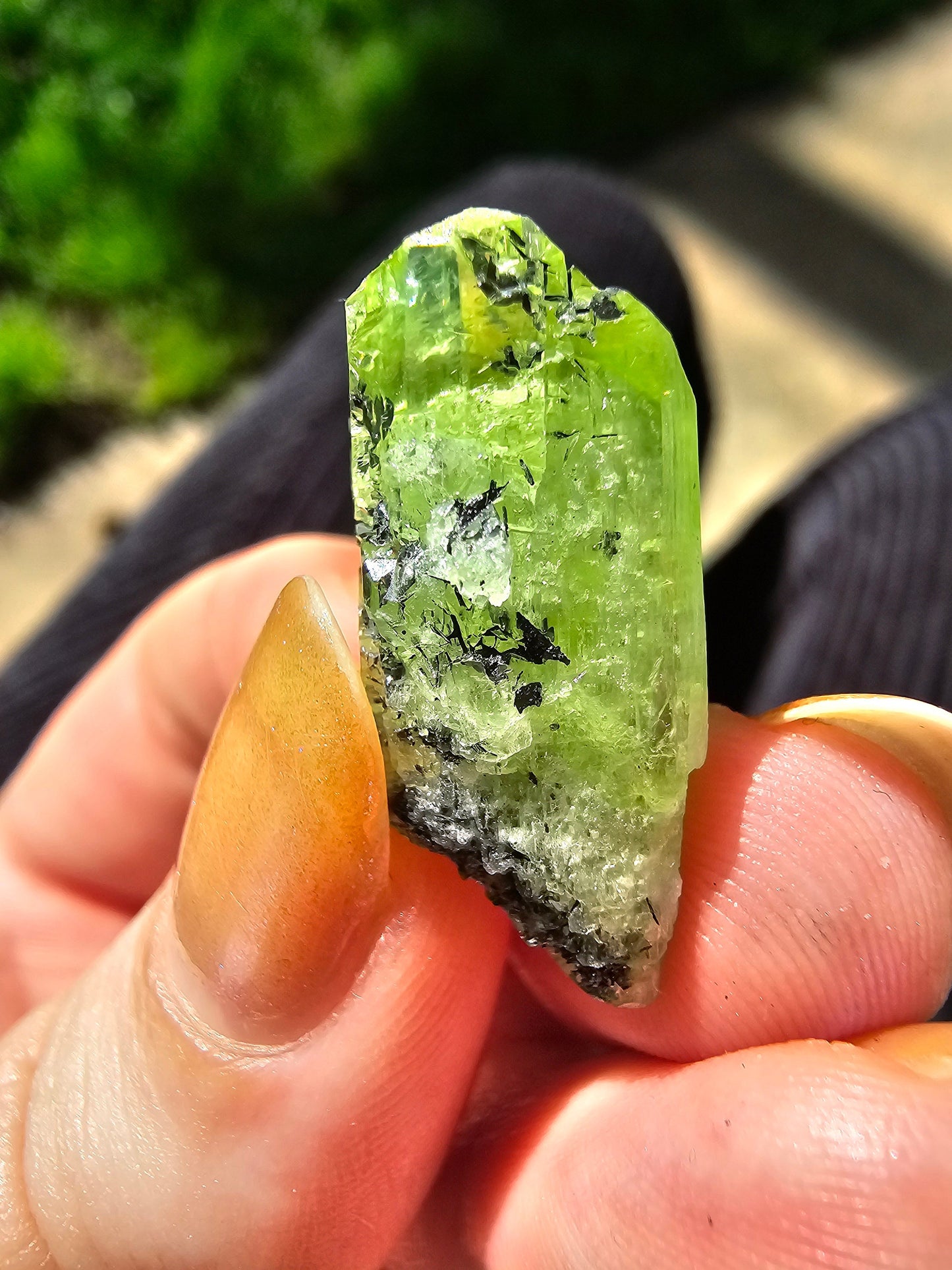 Diopside Crystal, 4.41g Bright Green, Rare Raw Gemstone