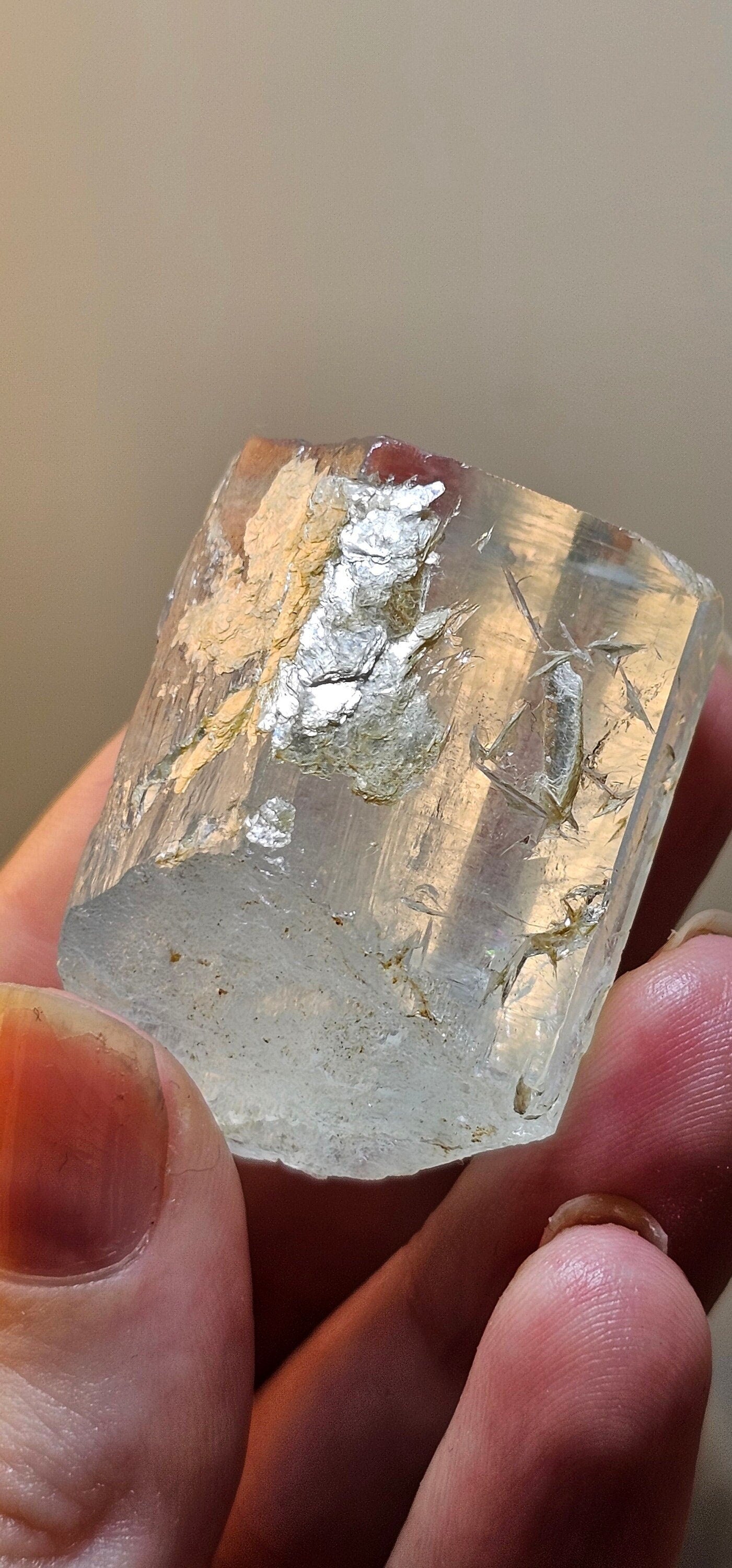 Gorgeous Aquamarine Beryl, 37g Blue Aqua, Silver Mica, Terminated Raw Crystal, High Grade, Baby Blue, Collection, Gemstone, Beryl Specimen