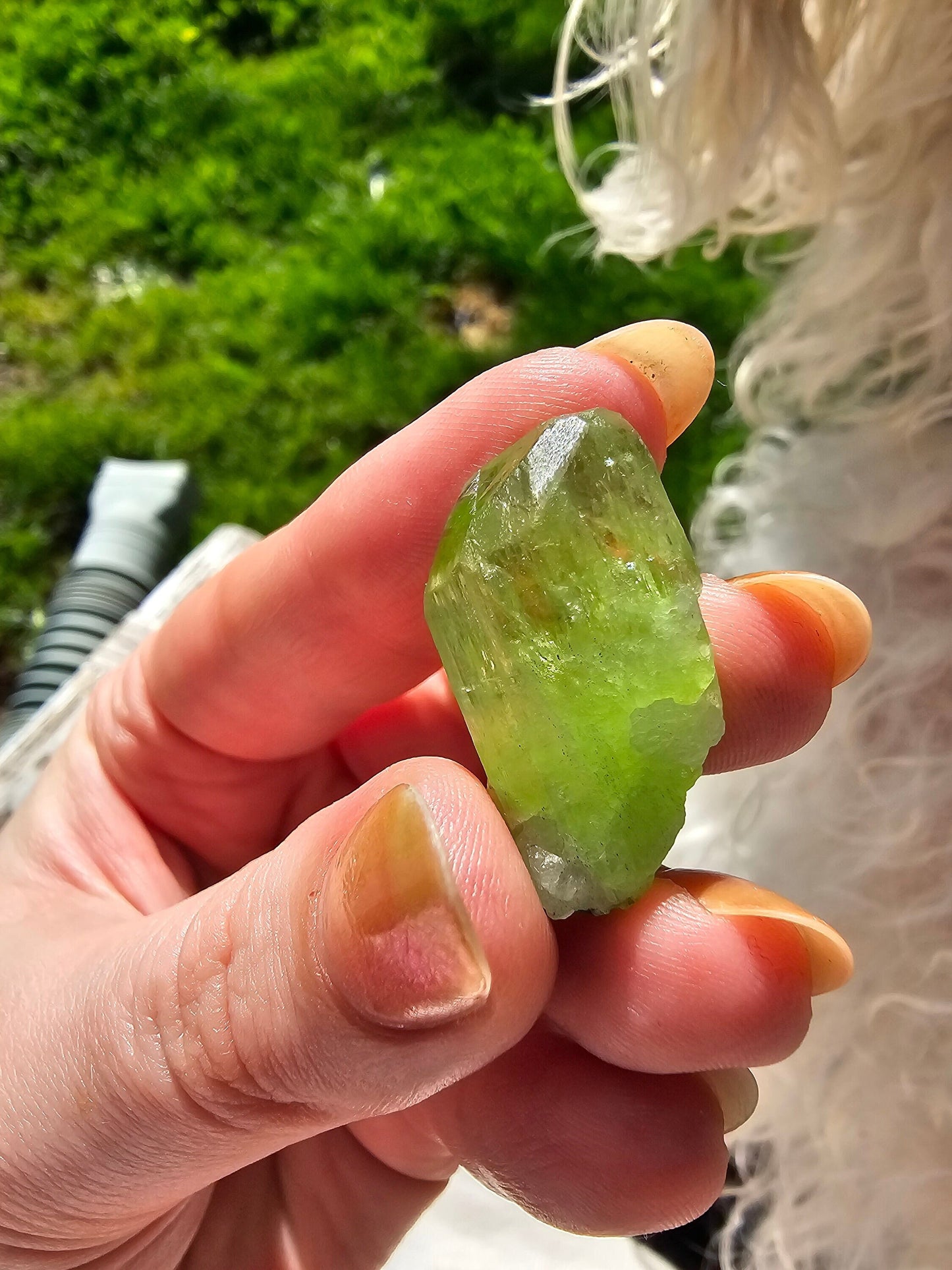 Diopside Crystal, 7.89g Bright Green, Rare Raw Gemstone
